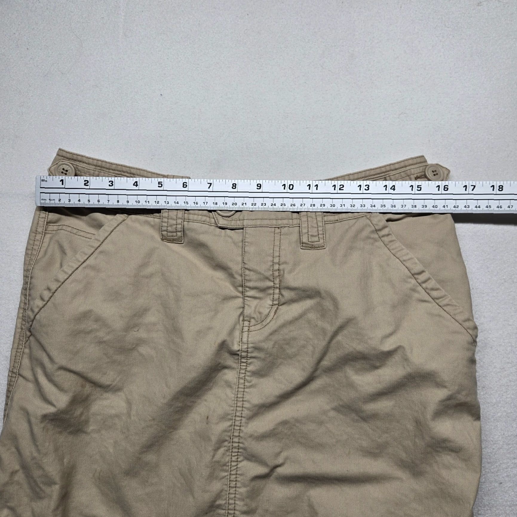 Vintage Maurices A-Line Long Skirt Beige Adult Women's Regular Size 8 Casual Summer Fall Size 30" / US 8 / IT 44 - 4 Thumbnail