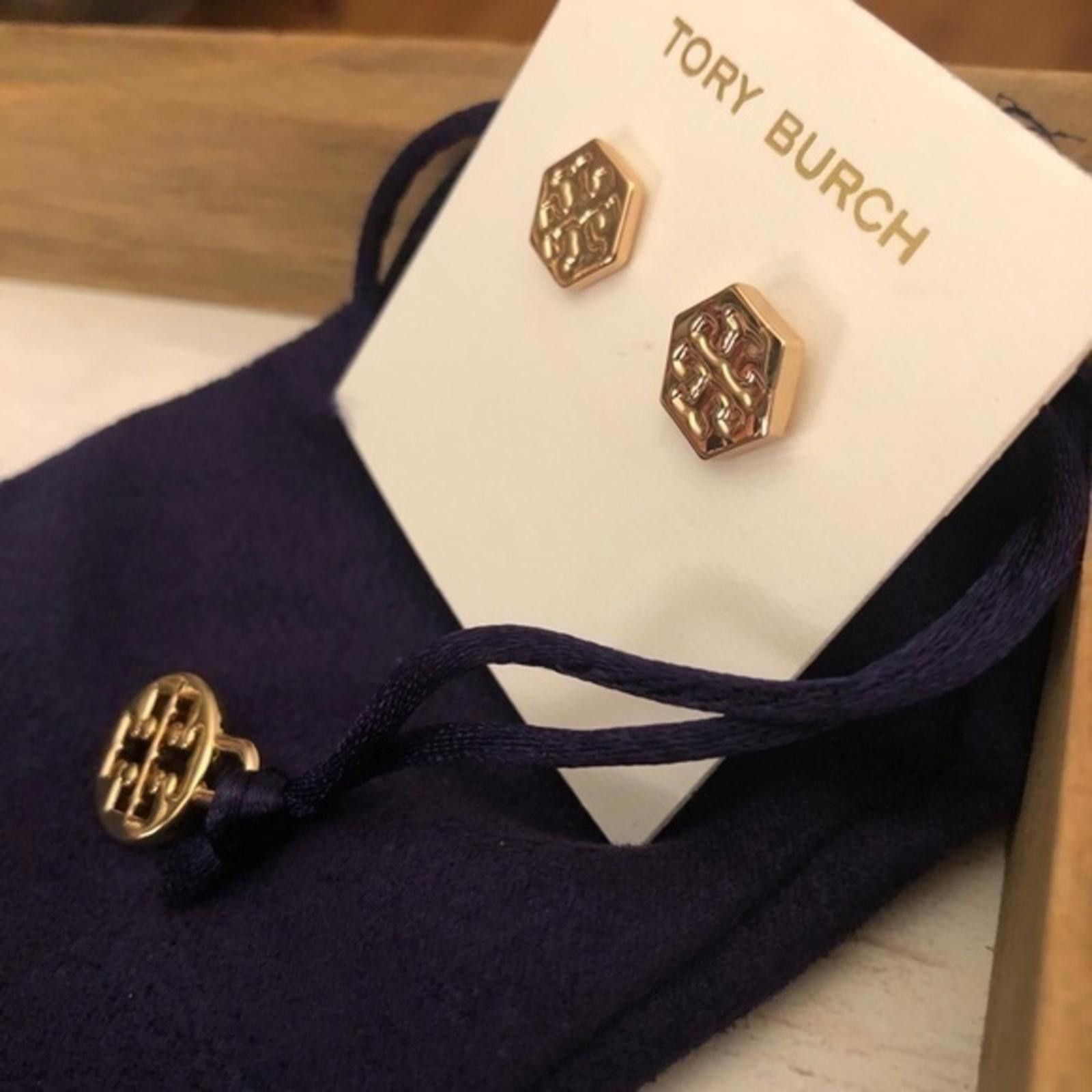 Tory Burch Tory Burch Gold Logo Stud Earrings NWT Size ONE SIZE - 2 Thumbnail