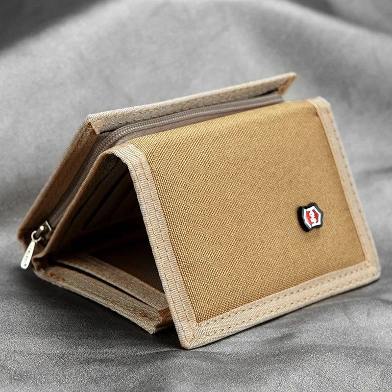 Japanese Brand Tri Fold Canvas Wallet Size ONE SIZE - 5 Thumbnail