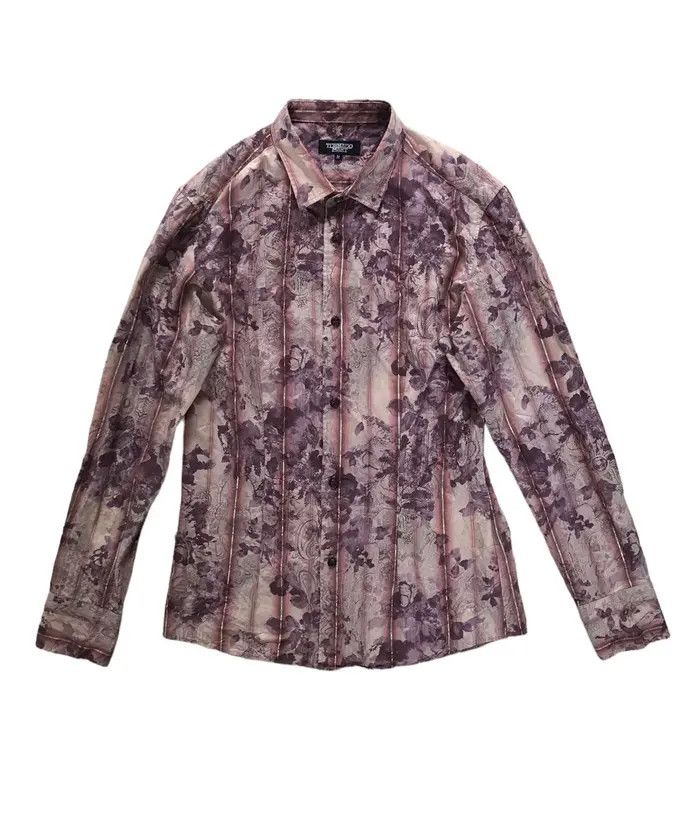トップス Tornado mart flower wrinkled shirt emo Tornado mart
