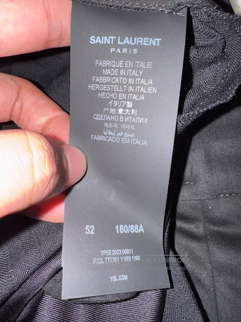 Saint Laurent Paris Saint Laurent Paris Dark Pattern Men's Smoking Trousers Size US 36 / EU 52 - 5 Thumbnail