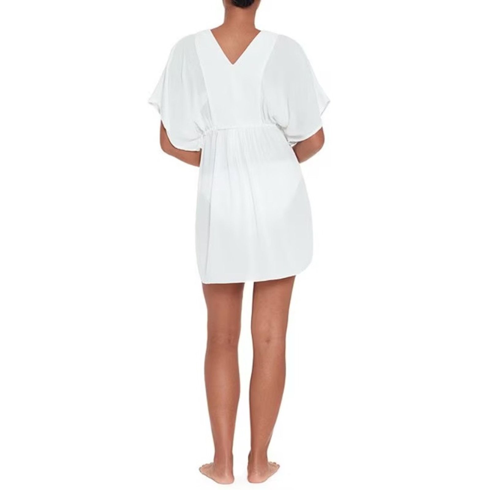 Lauren Ralph Lauren Ralph Lauren Women White Crinkled Tunic Cover-Up Size M Size ONE SIZE - 2 Thumbnail