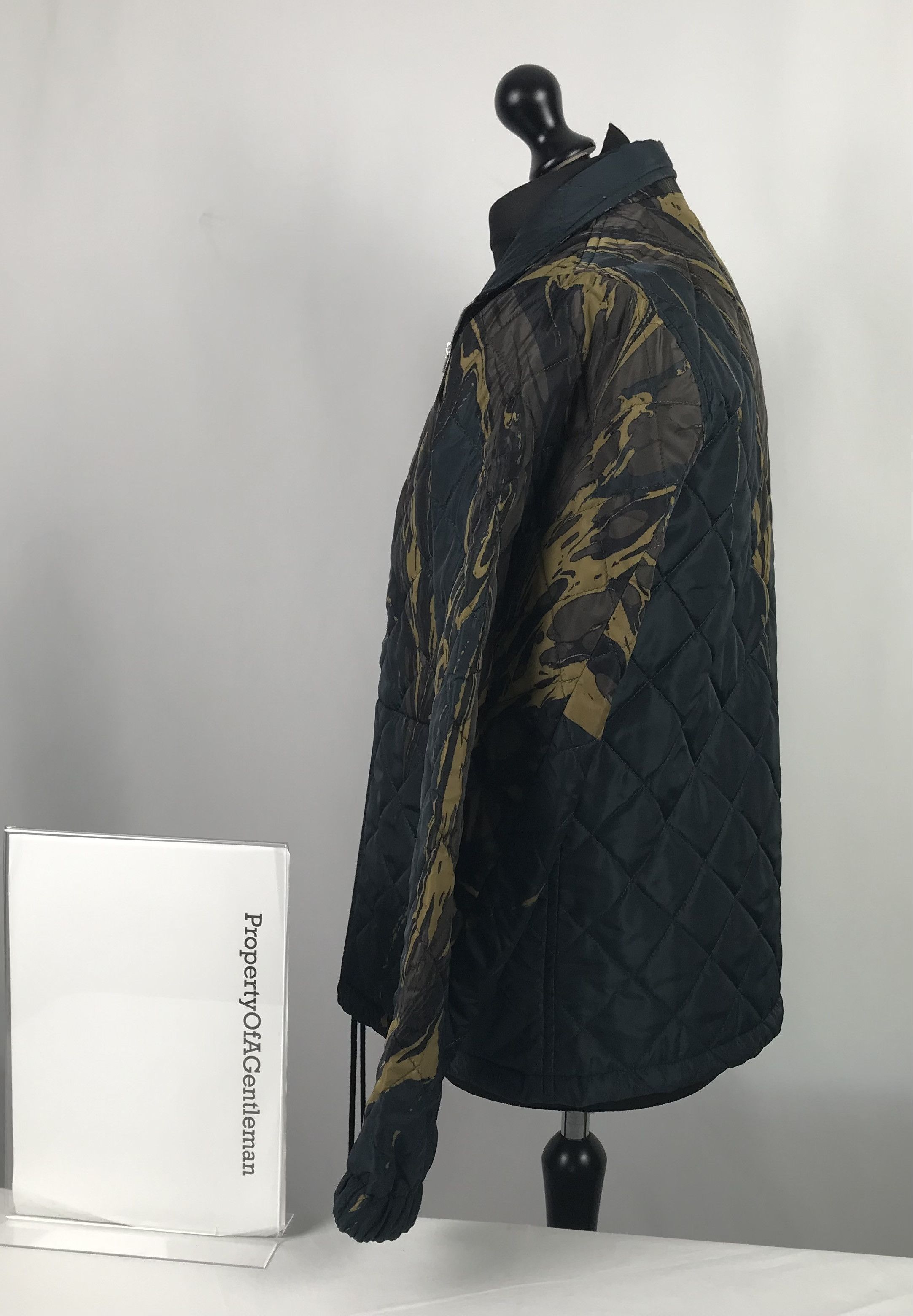 Dries Van Noten Dries Van Noten Marbled Green Light Puffa Jacket Size US L / EU 52-54 / 3 - 4 Thumbnail