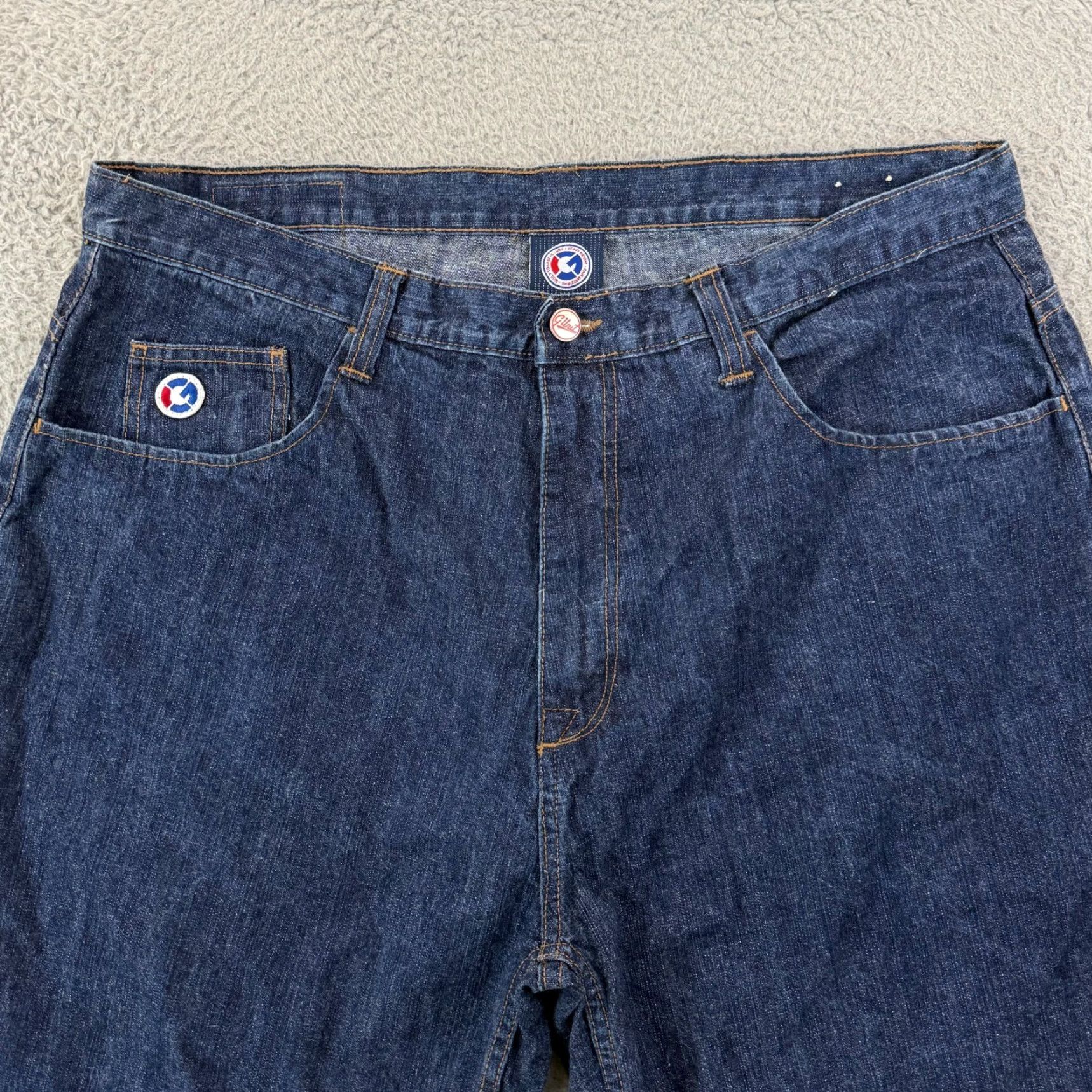 Vintage VINTAGE G Unit Denim Shorts Mens 40 Bermuda 5-Pocket Pockets Baggy 13" Inseam 90s Grunge Hip Hop Punk Blue Denim Shorts Mens Size US 40 / EU 56 - 5 Thumbnail