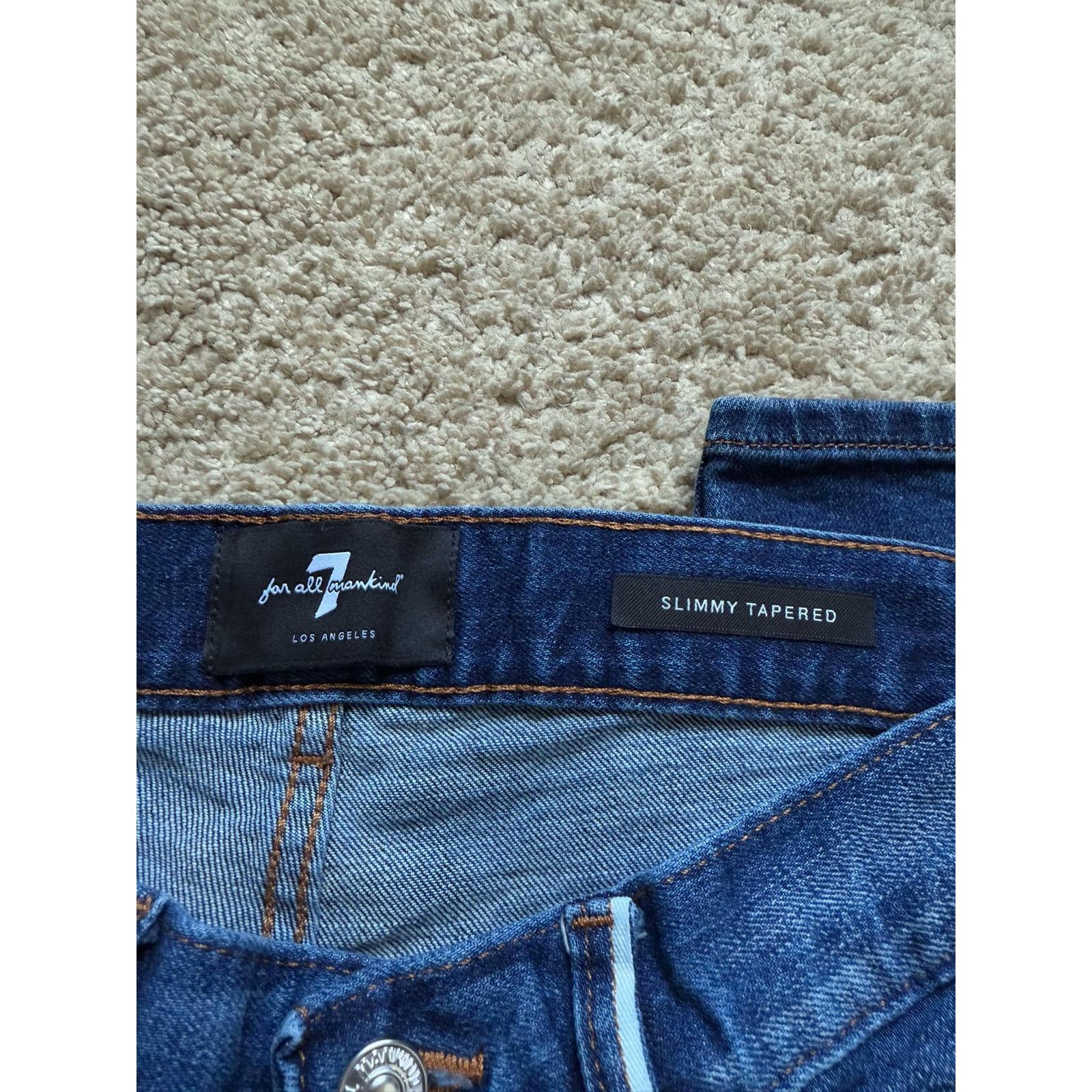 7 For All Mankind 7 For All Mankind Slimmy Denim Tapered Jeans Blue Men's 32 Size US 32 / EU 48 - 4 Thumbnail
