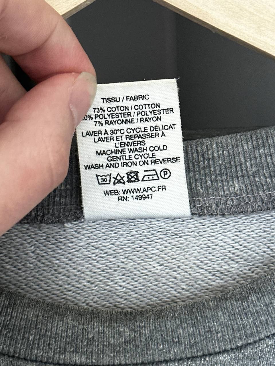 A.P.C. A.P.C. Heavyweight Grey USA Sweatshirt Crewneck Size US M / EU 48-50 / 2 - 7 Thumbnail