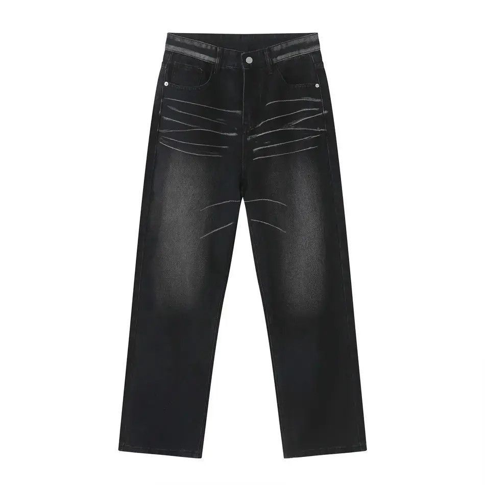 Japanese Brand Retro loose straight leg wide leg jeans Size US 32 / EU 48 - 4 Thumbnail