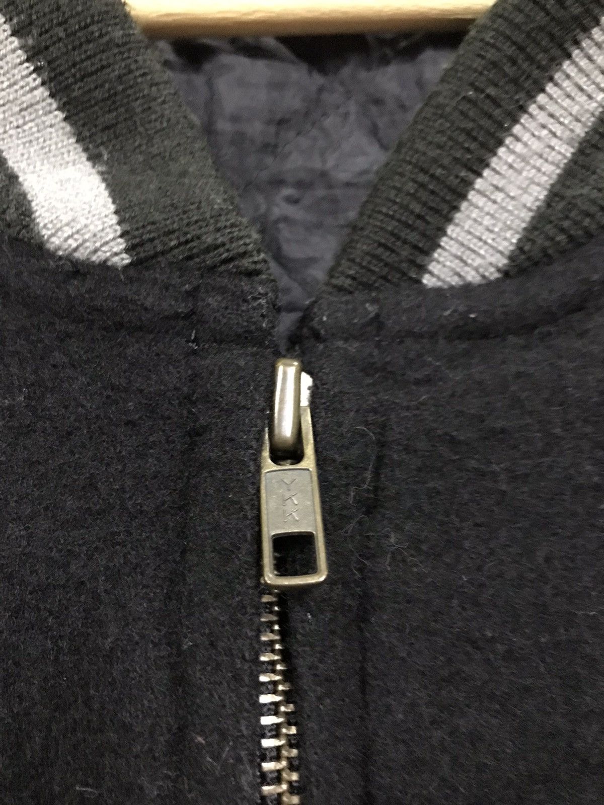 Issey Miyake Vintage 80’s Issey Miyake Leather Sleeve Varsity Jackets Size US M / EU 48-50 / 2 - 6 Thumbnail