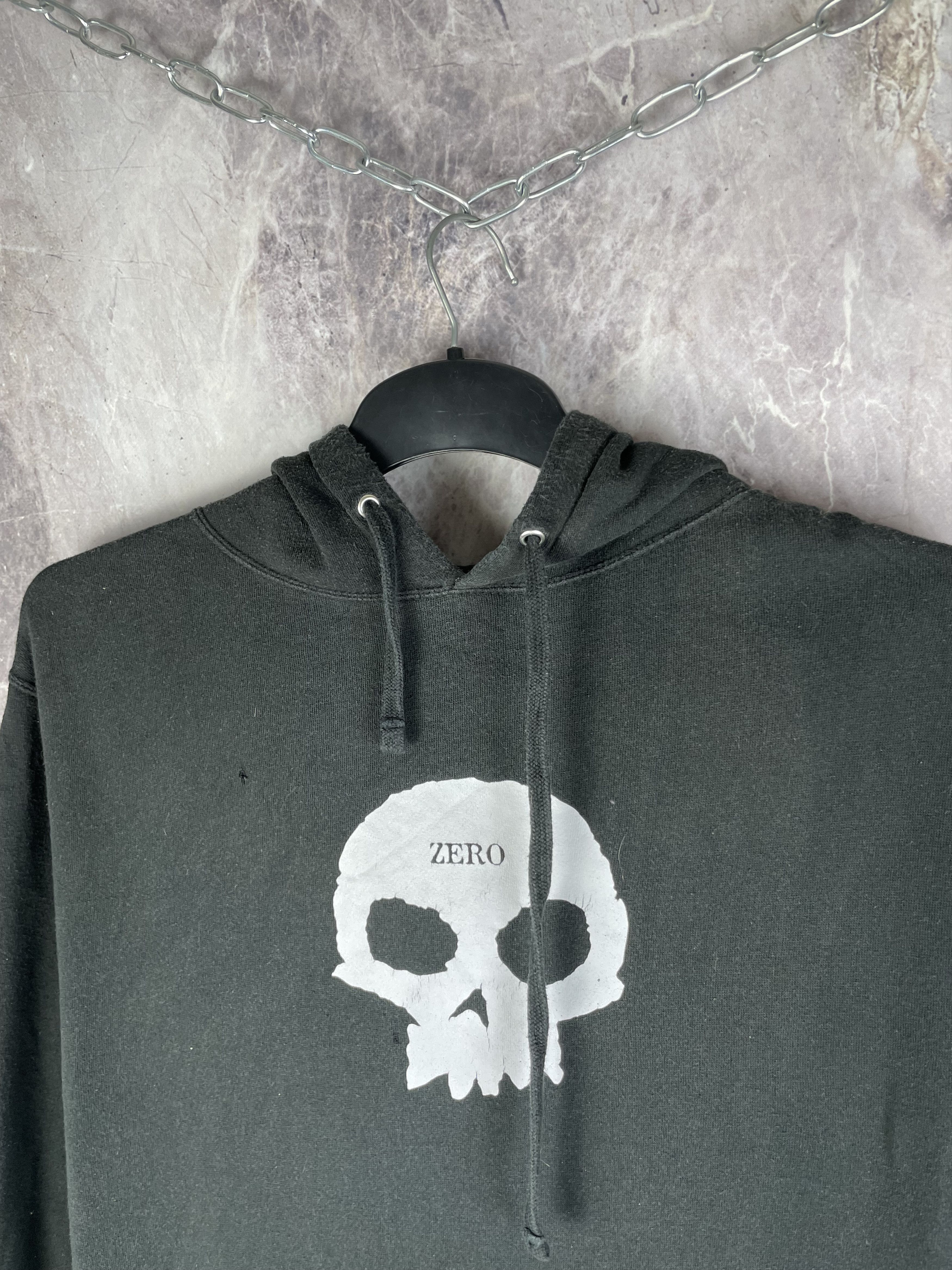 Vintage Vintage 90's Zero Logo skateboards Distressed Faded Hoodie Size US L / EU 52-54 / 3 - 3 Thumbnail