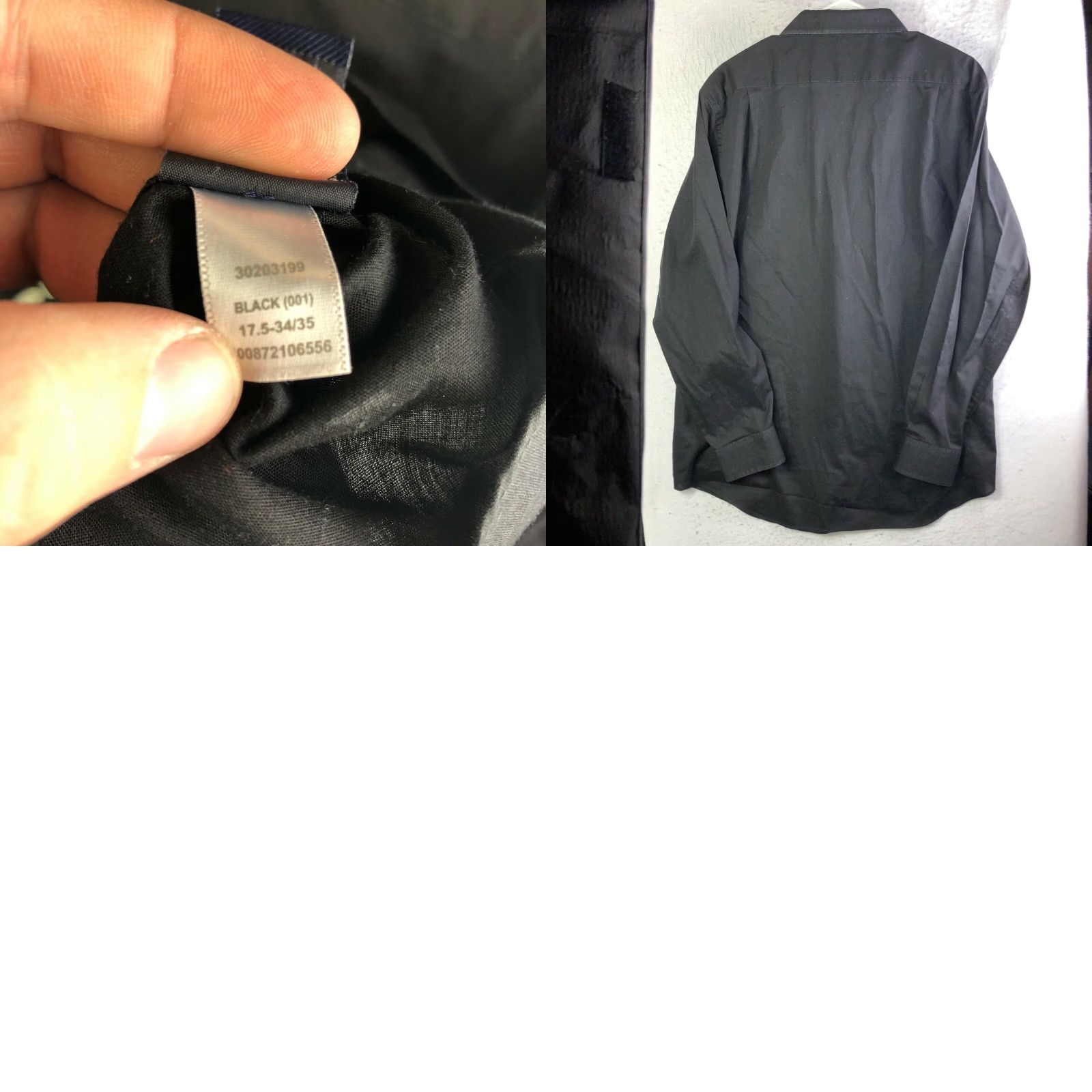 Croft & Barrow Croft & Barrow Classic Fit Mens 17.5 34/35 Black Long Sleeve Spread Collar Shirt Size US XXL / EU 58 / 5 - 8 Thumbnail