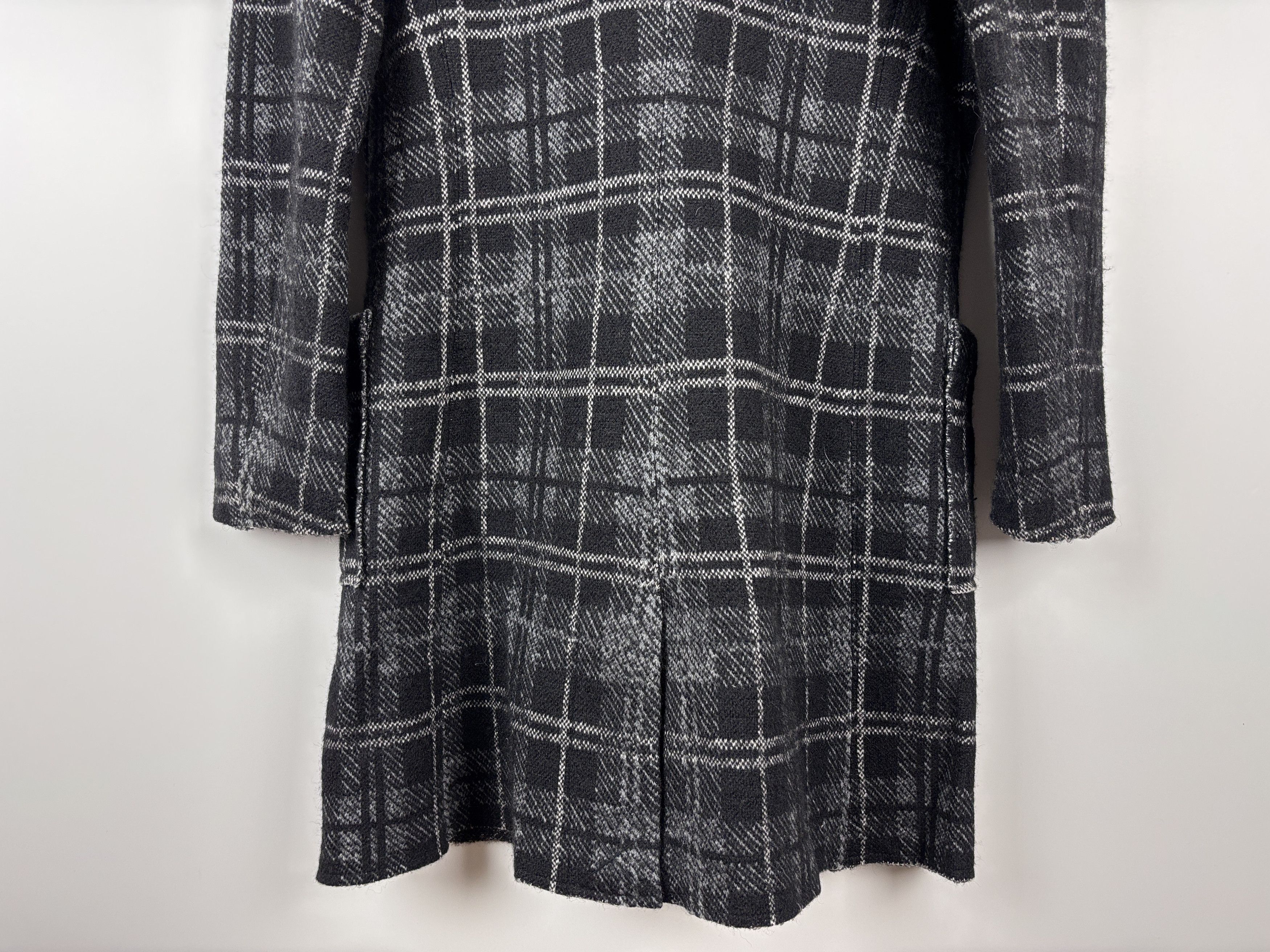 Diesel Diesel Double-Breasted Check Wool Cotton Coat Gray Black S Size S / US 4 / IT 40 - 6 Thumbnail