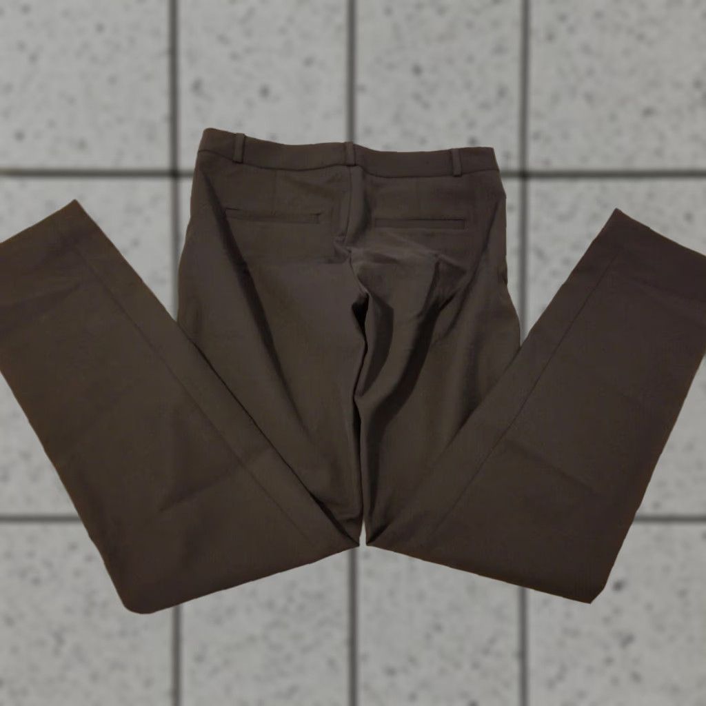 Banana Republic Womens Banana Republic Dress Pants 4L Black Khaki Slack Trouser Size 27" / US 4 / IT 40 - 1 Thumbnail
