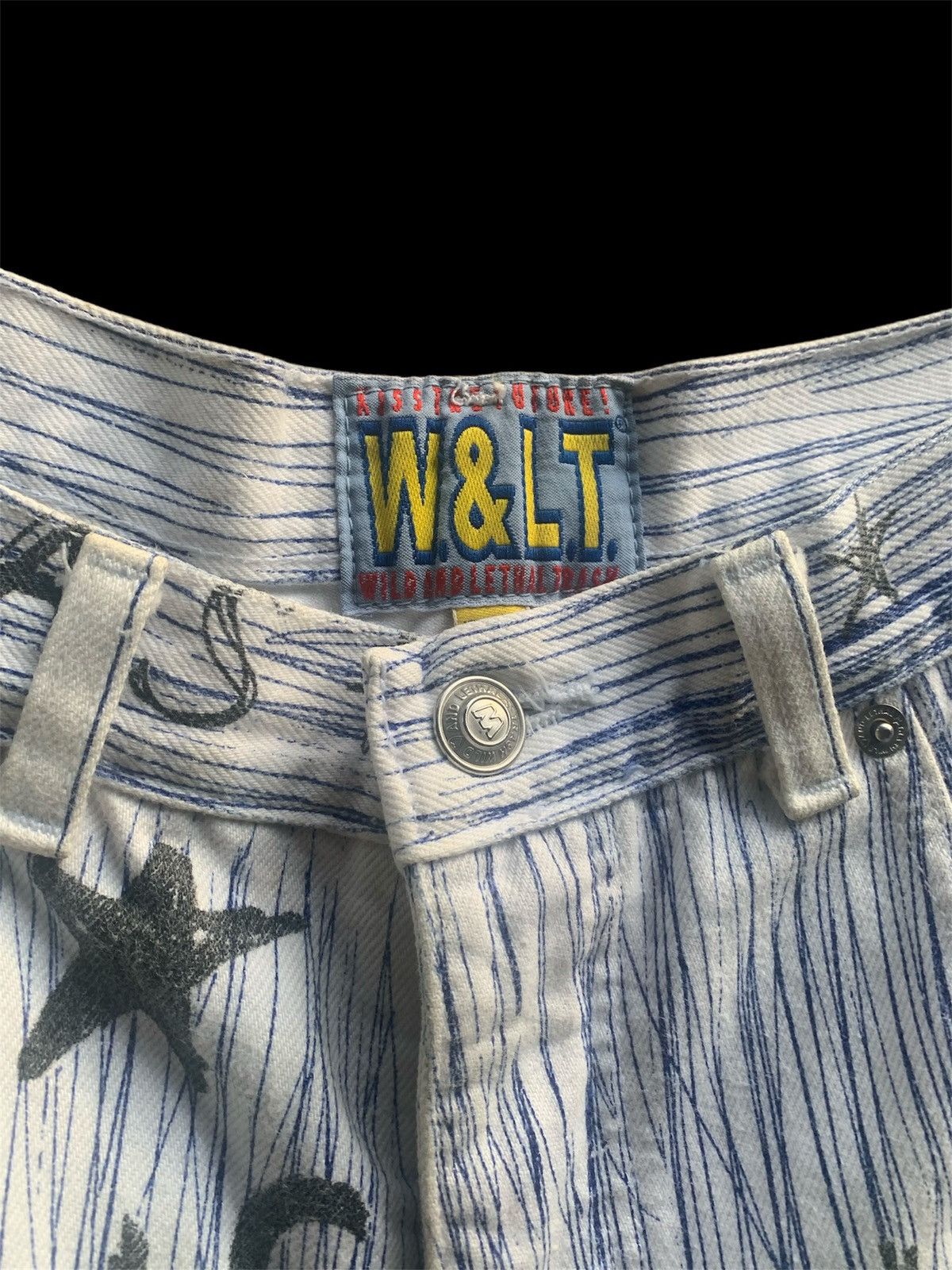 Vintage Vintage Walter Van Beirendonck 90s graffiti Jeans Size US 31 - 11 Thumbnail