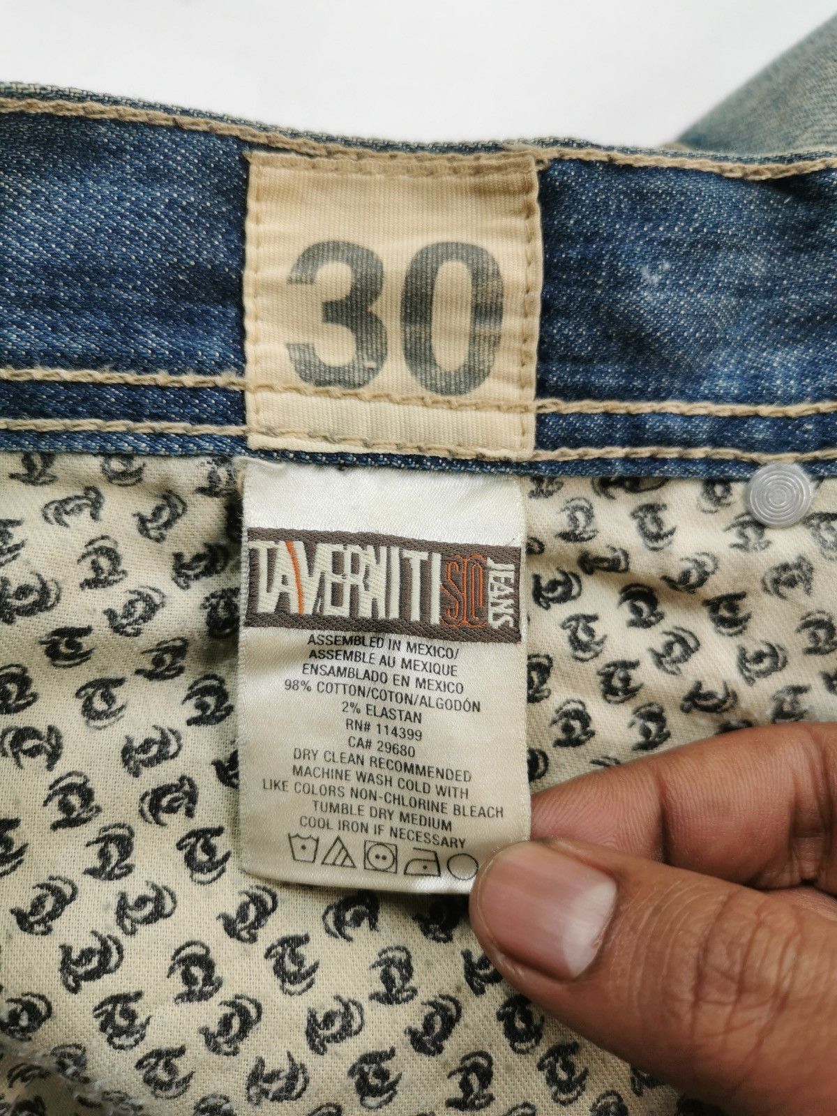 Vintage Bootcut Taverniti ROD R 19 Distressed Denim Jeans Size US 32 / EU 48 - 15 Thumbnail