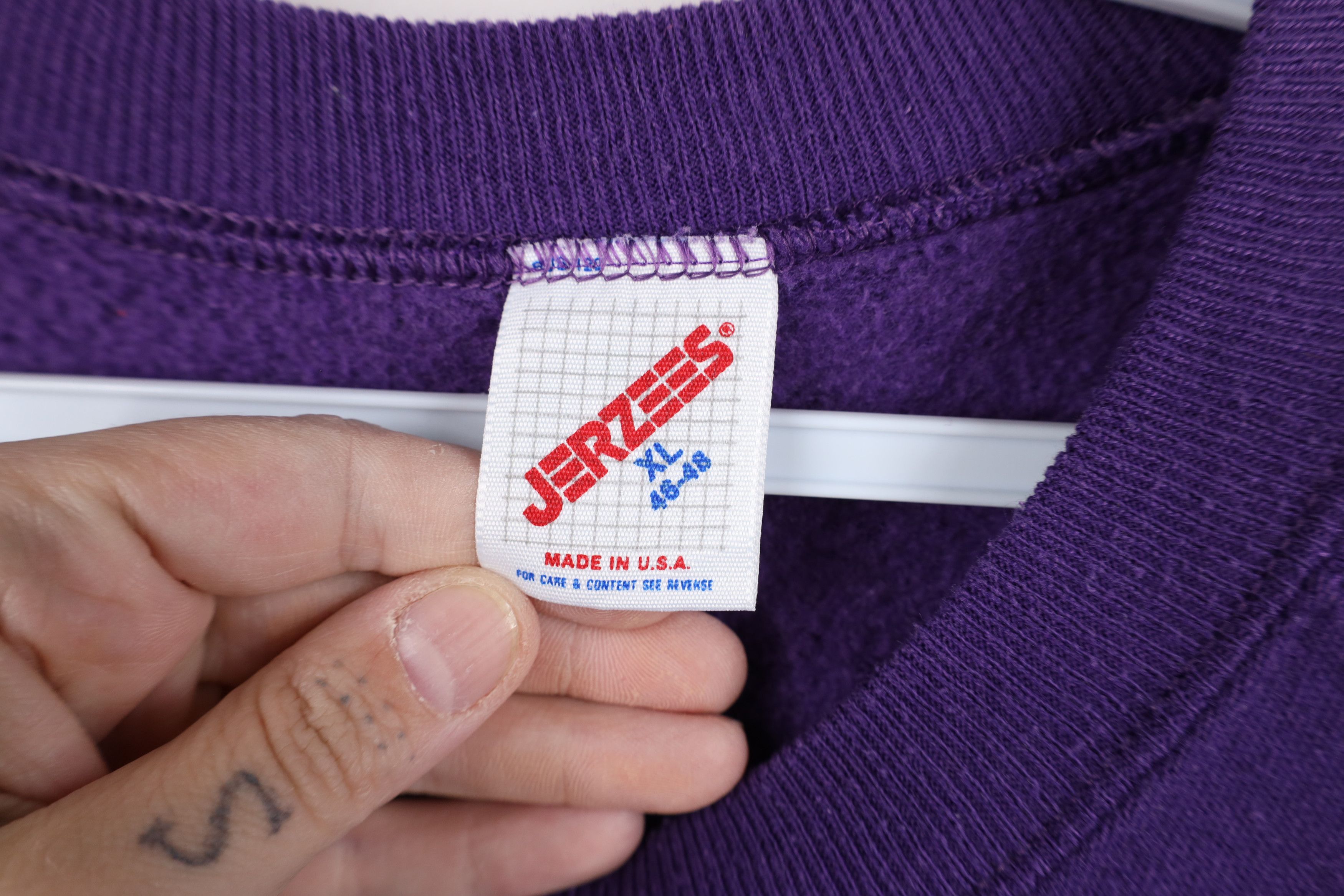 Vintage Vintage 90s Streetwear Spaniel Dog Sweatshirt Purple USA Size XL / US 12-14 / IT 48-50 - 8 Thumbnail