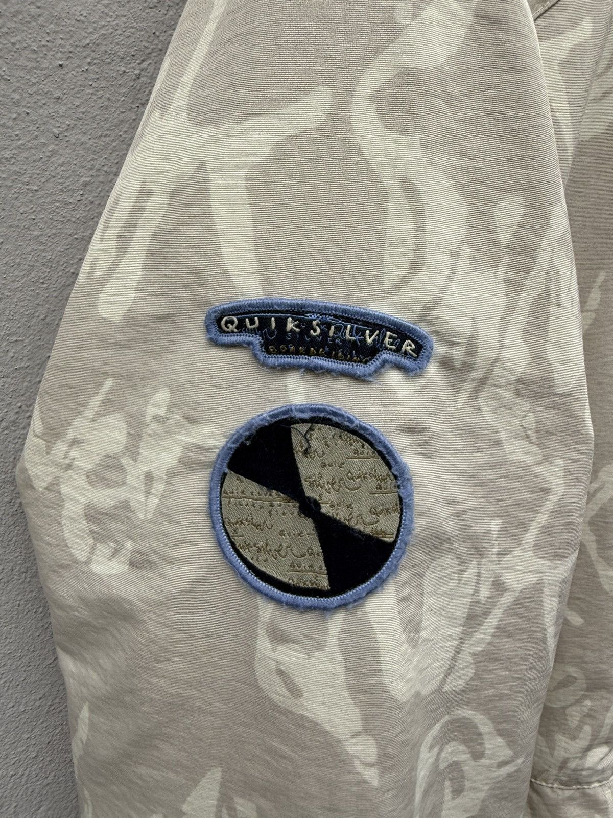 Quiksilver × Vintage Vintage 90s QUIKSILVER Fullprint Logo Gorpcore Jacket Size US L / EU 52-54 / 3 - 5 Thumbnail