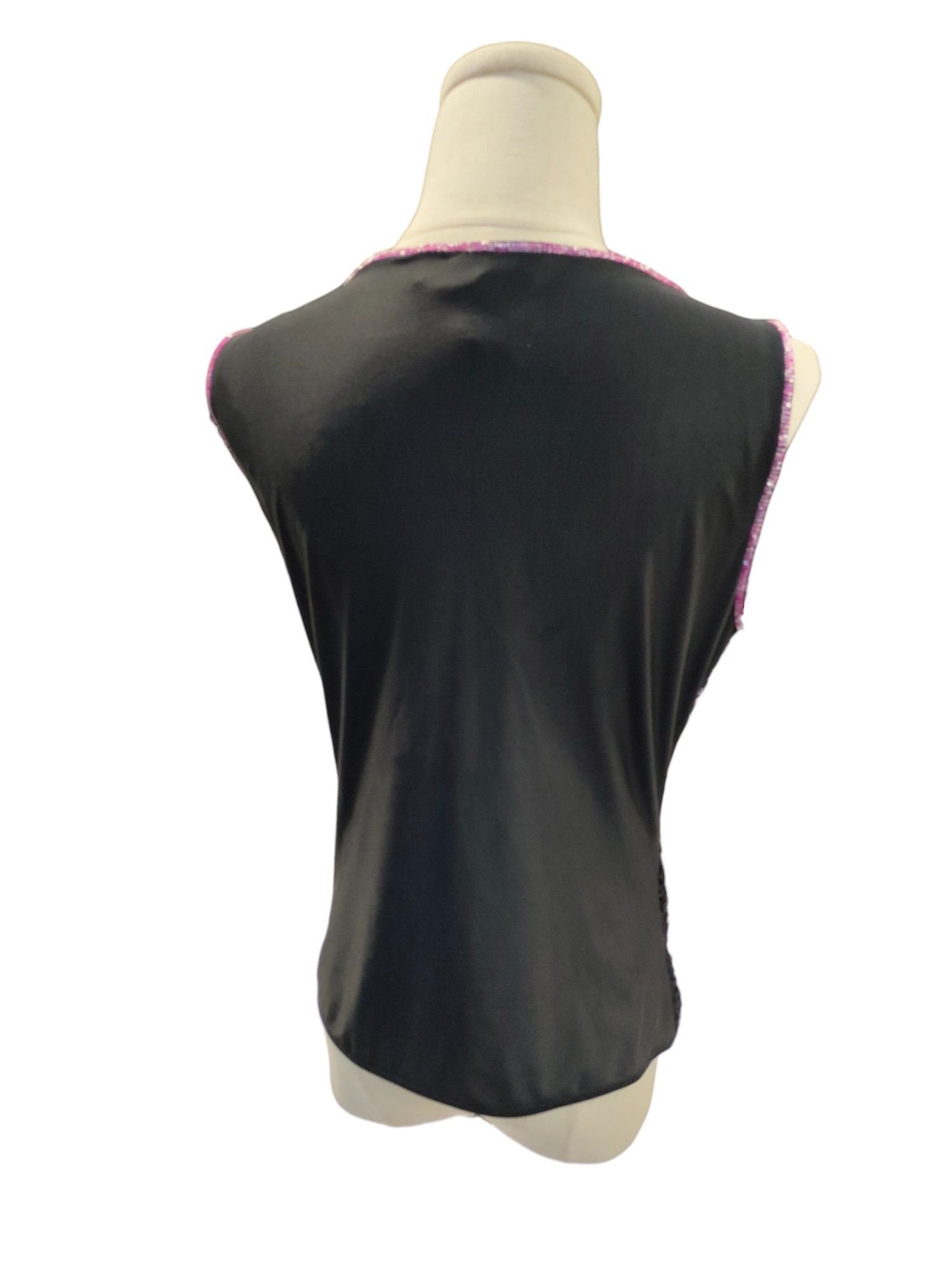 Escada Escada Black Top With Violet Sequenced Front Size S / US 4 / IT 40 - 4 Thumbnail