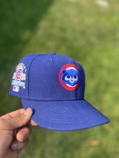 New Era Fitted Hat 7 1/4 MLB Club Chicago Cubs Exclusive Script Grail PB&J  Pin