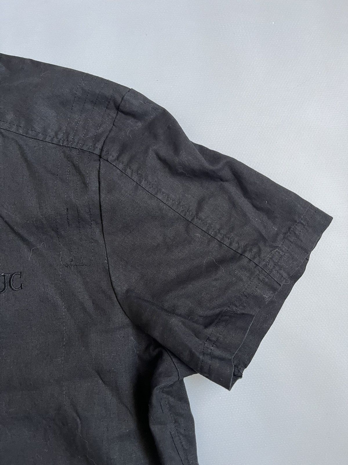 Versace Jeans Couture Versace Jeans Couture Women Black Linen Button Up Shirt Size L / US 10 / IT 46 - 10 Thumbnail