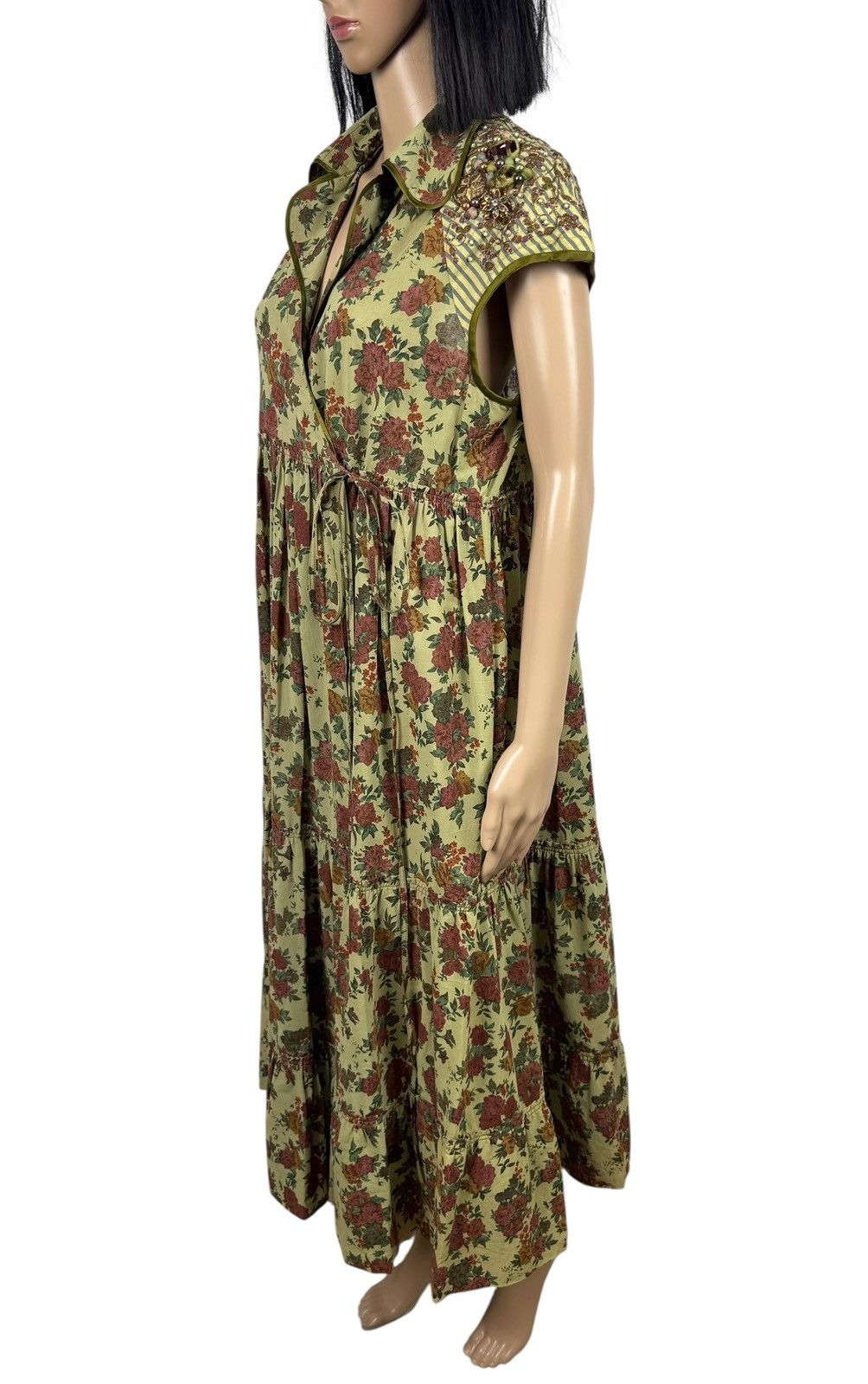 Other Sabyasachi Silk Cotton Maxi Dress Hand Printed Hand Stitched Size L / US 10 / IT 46 - 7 Thumbnail