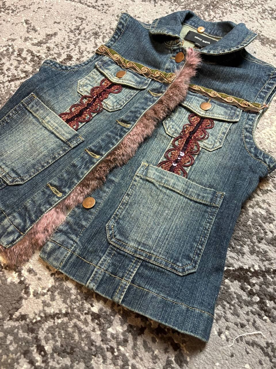 If Six Was Nine × Junya Watanabe × Le Grande Bleu (L.G.B.) Vintage Y2K Japanese Denim Fur Vests Rick Style Opium Size US S / EU 44-46 / 1 - 2 Thumbnail