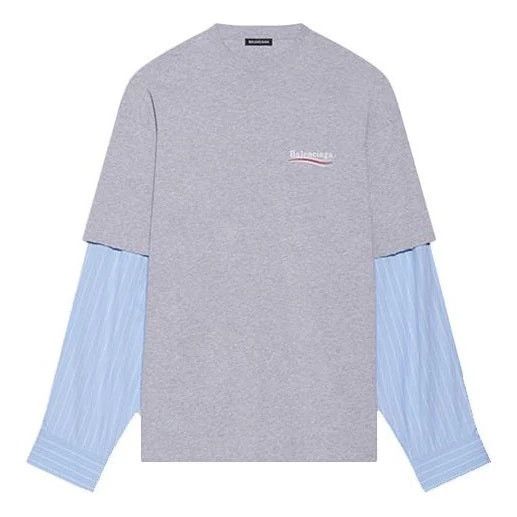 Balenciaga Political Campaign Layered T-shirt Jersey & Poplin Size US M / EU 48-50 / 2 - 1 Thumbnail