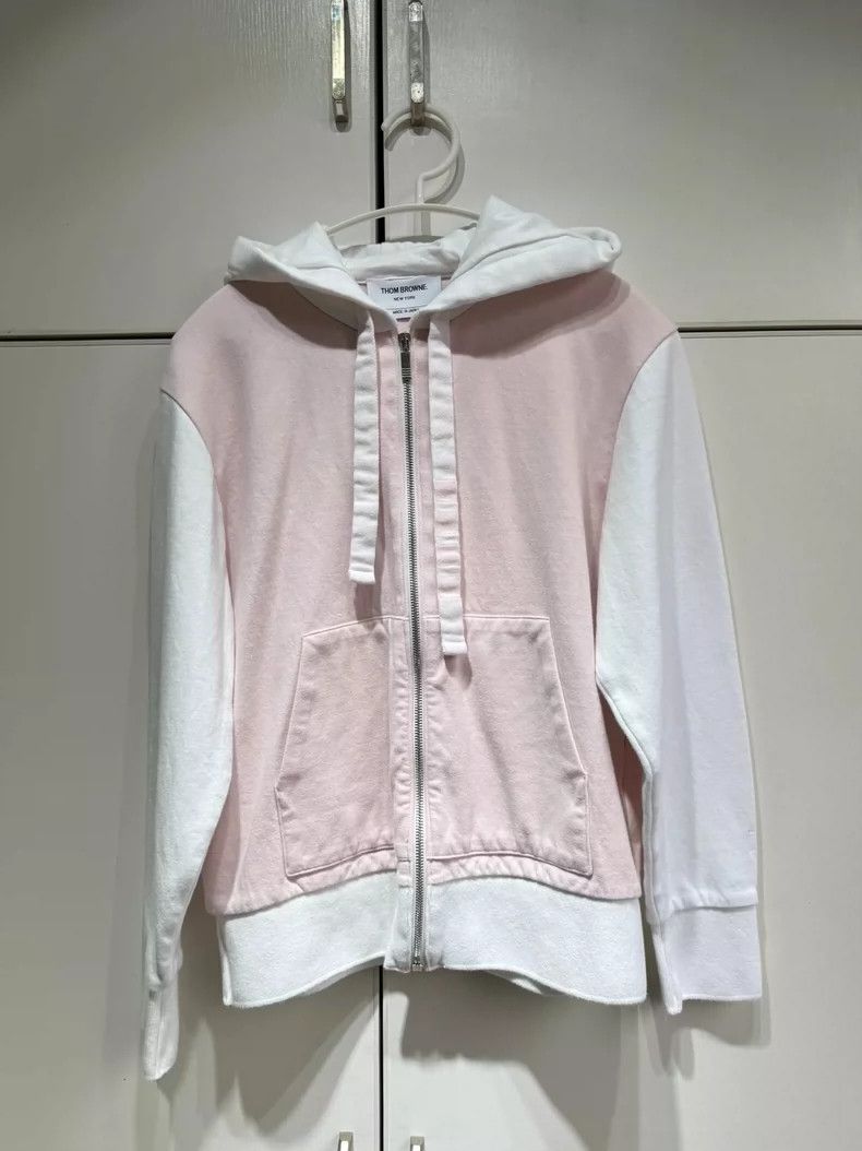 Thom Browne Thom Browne Light pink zipper jacket Size US M / EU 48-50 / 2 - 1 Thumbnail