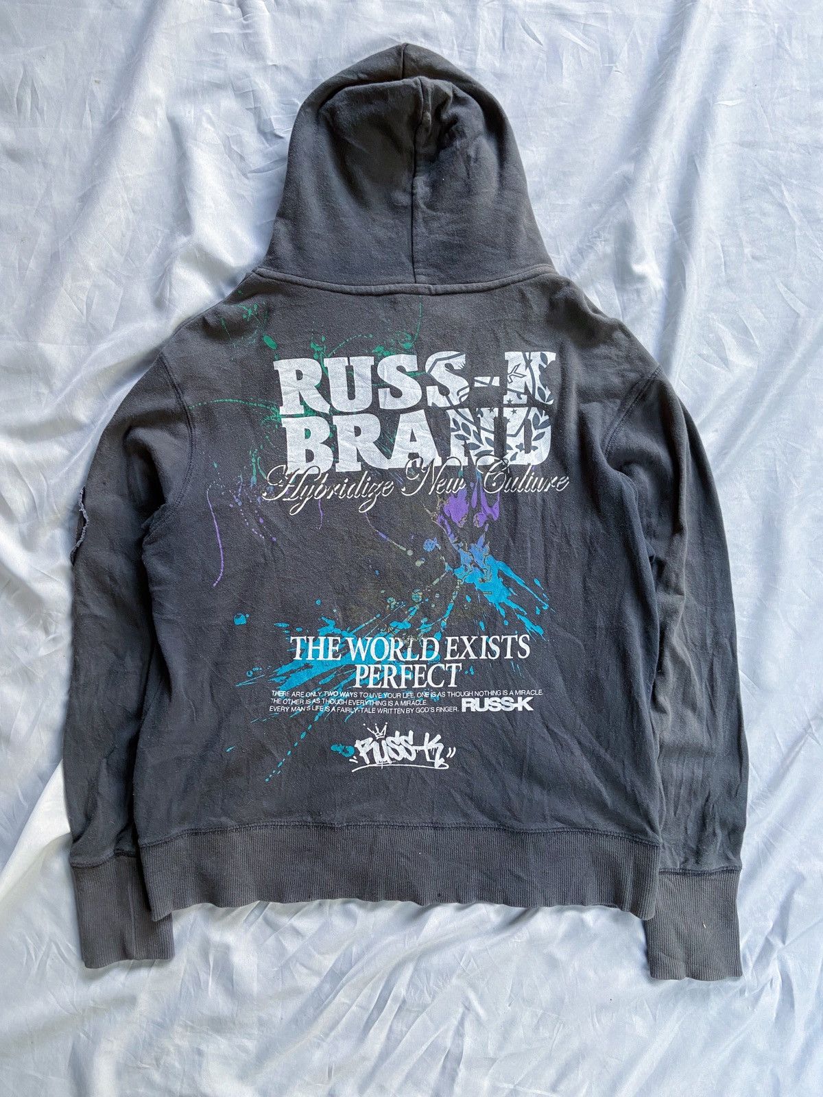 Japanese Brand THE WORLD EXIST PERFECT RUSS-K JAPAN ZIP HOODIE Size US M / EU 48-50 / 2 - 2 Thumbnail