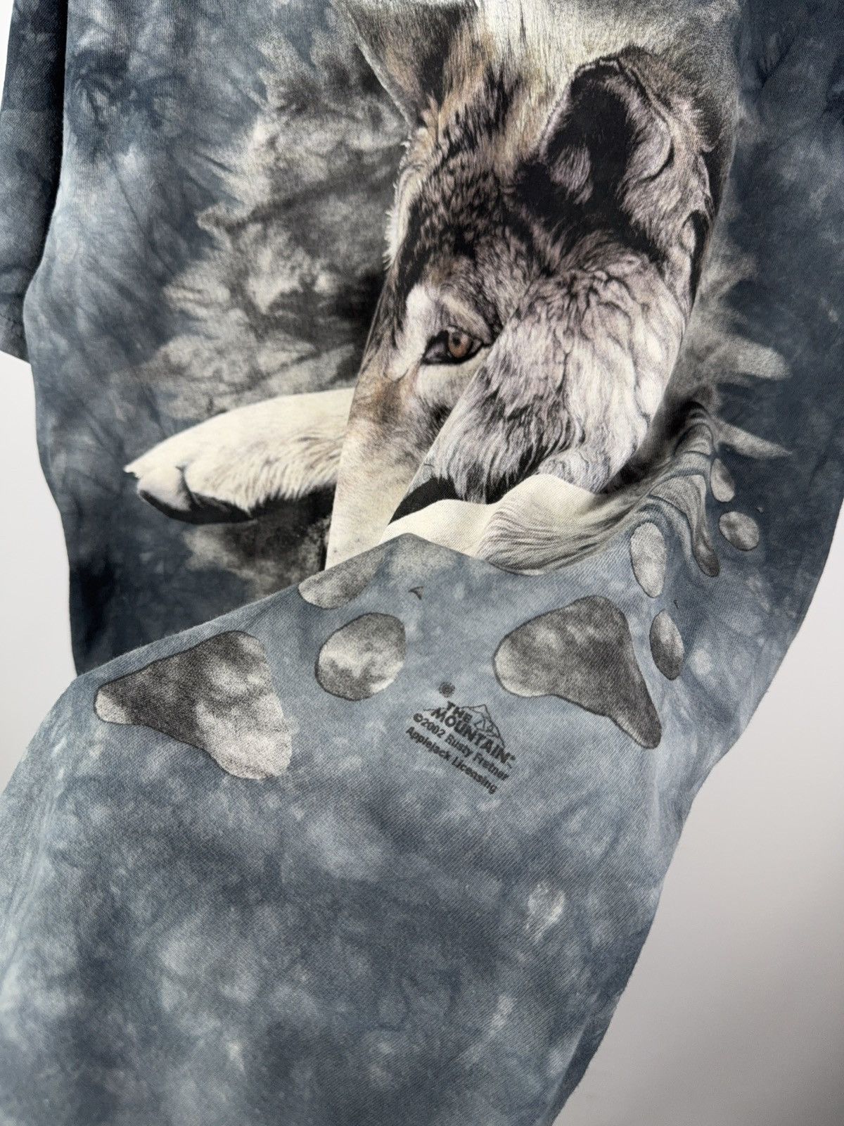 The Mountain × Vintage The Mountain Wolf T-Shirt Tie Dye Nature Graphic USA Made Size US L / EU 52-54 / 3 - 4 Thumbnail
