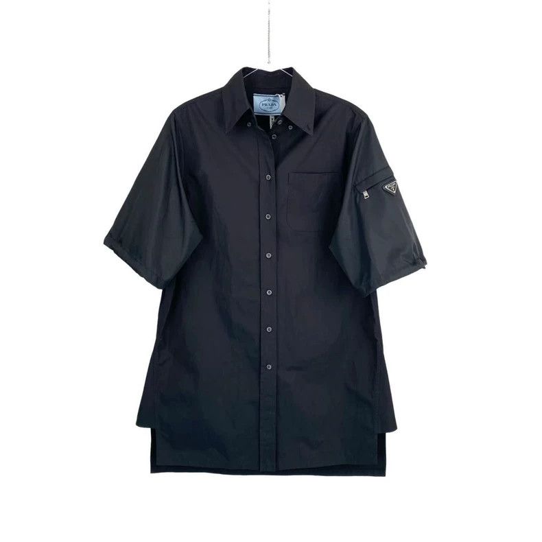 Prada Prada Black triangle shirt dress Size XS / US 0-2 / IT 36-38 - 1 Thumbnail
