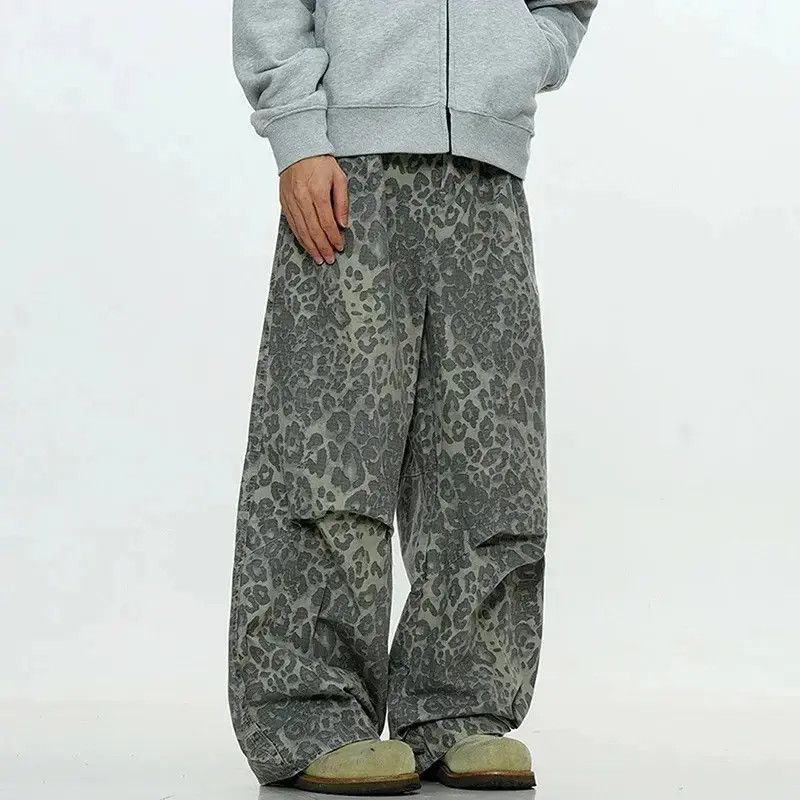 Japanese Brand Drawstring Leopard Printing Jeans Size US 32 / EU 48 - 3 Thumbnail