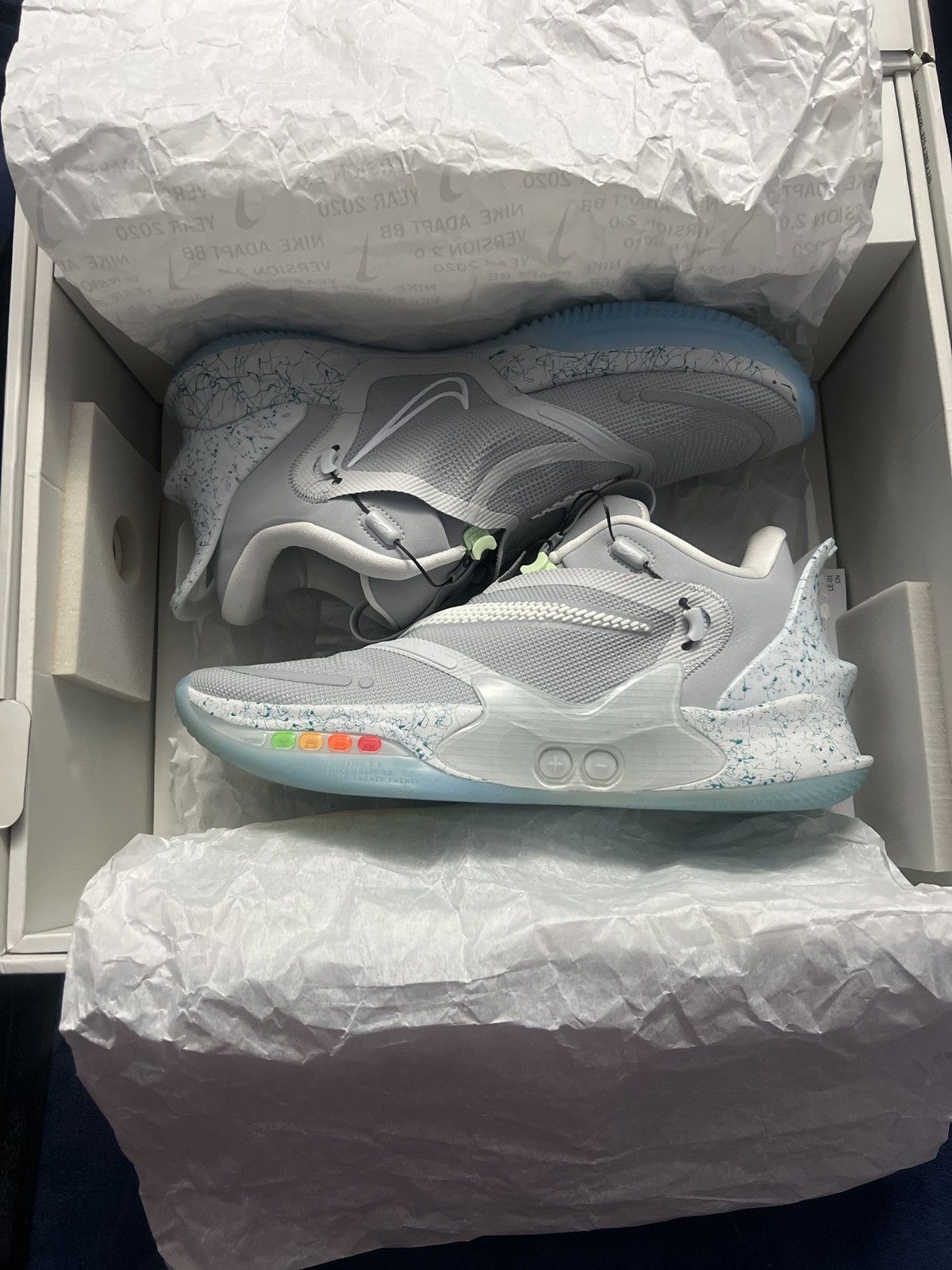 image of Ada Nik x Nike Adapt Bb Version 2.0 Year 2020 “Nike Mag” Shoes in White, Men's (Size 12)
