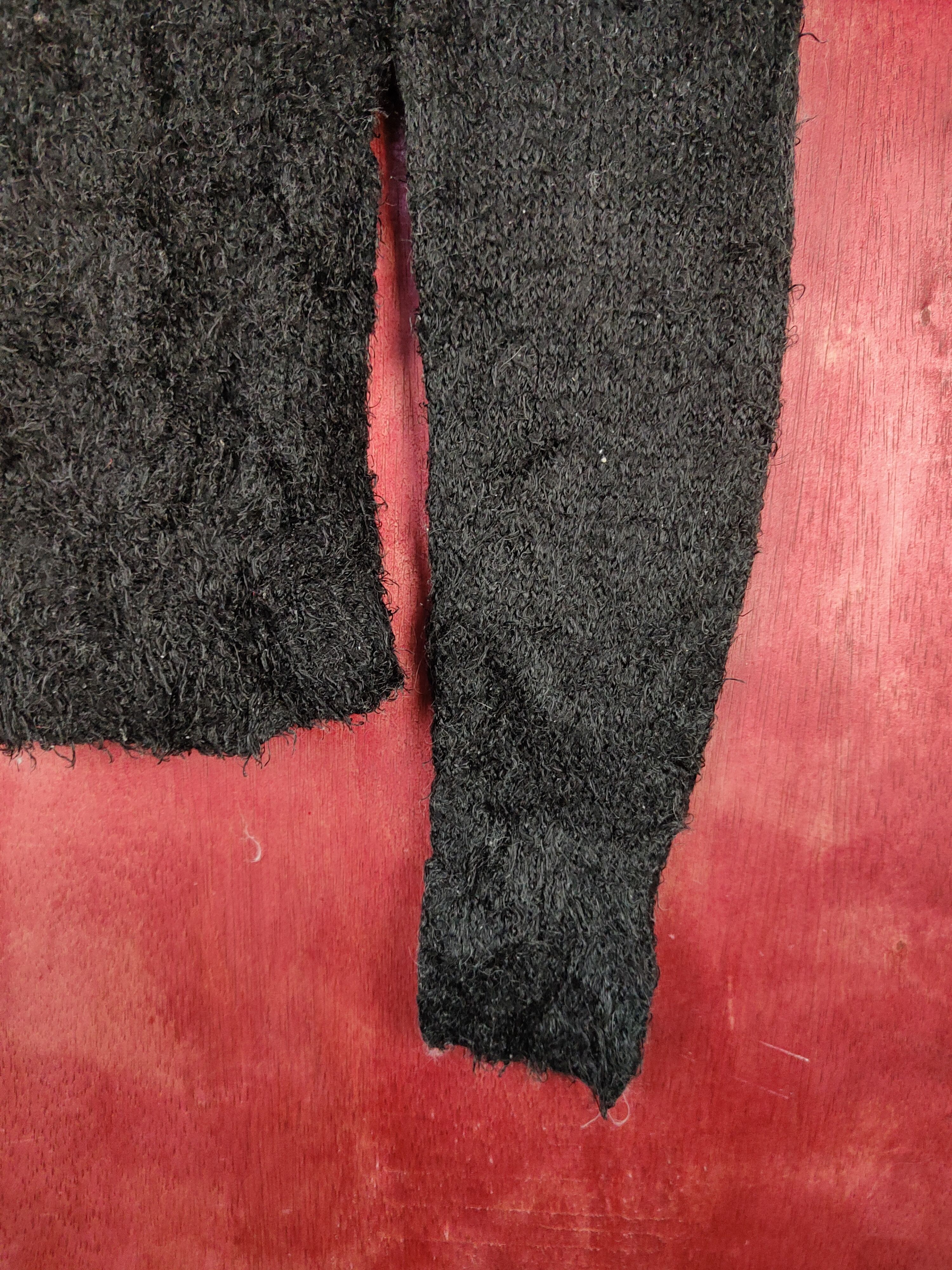 Homespun Knitwear × Japanese Brand × Vintage Gavari A Black Shag Shaggy Fur Mohair Knitwear #S#2068 Size S / US 4 / IT 40 - 6 Thumbnail