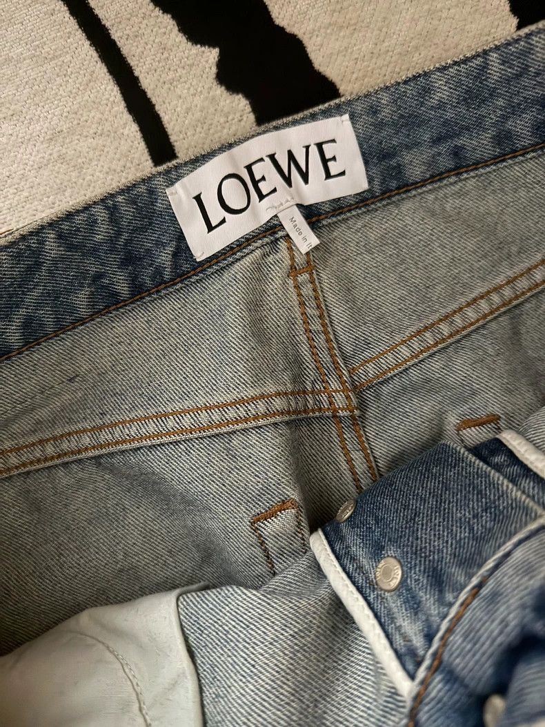 Loewe Loewe Ss25 embossed logo leather jeans and trousers Size 30" / US 8 / IT 44 - 2 Thumbnail