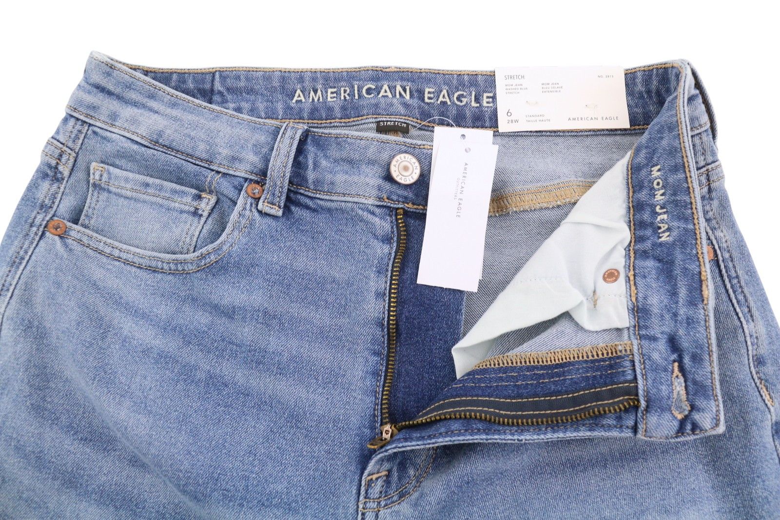 American Eagle Outfitters MOM W28 Cropped Blue Jeans 88989 Size 28" / US 6 / IT 42 - 5 Thumbnail