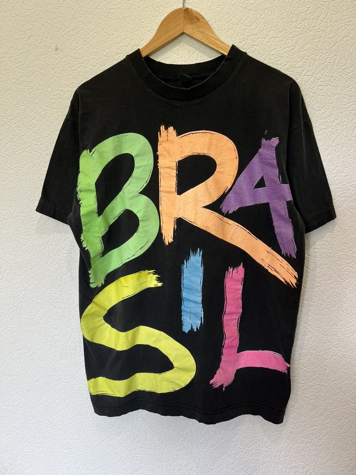Vintage Vintage Very Rare 90’s BRASIL Black T Shirt Tee Size US L / EU 52-54 / 3 - 1 Thumbnail