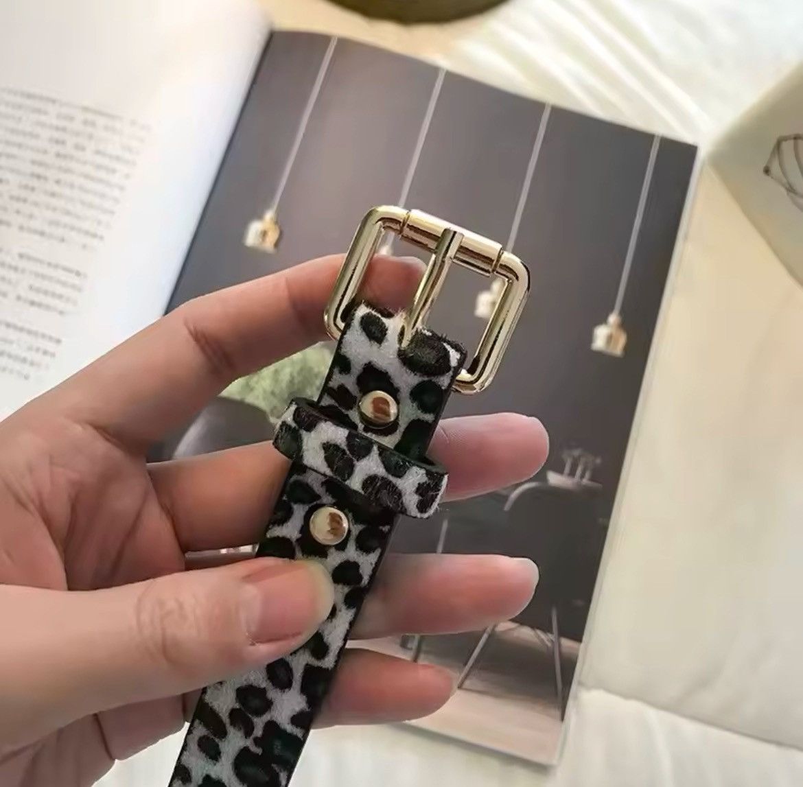 Japanese Brand × Leather Leopard Print PU Leather Belt Size ONE SIZE - 3 Thumbnail