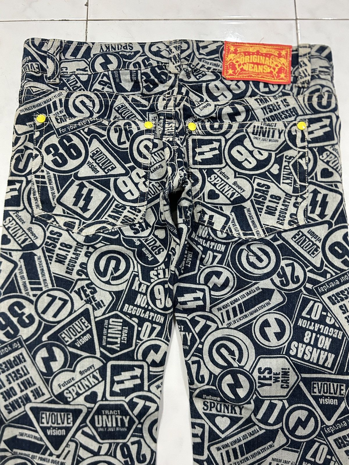 Designer × Japanese Brand Vintage Original Jeans Printed AOP Hysteric Inspired Size US 33 - 8 Thumbnail