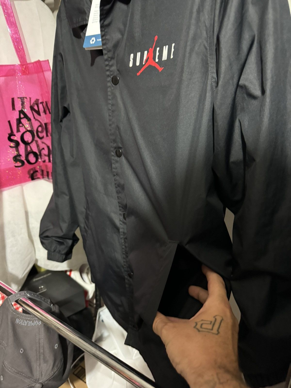 Jordan Brand × Supreme Supreme Jordan Coaches Jacket Black Medium Size US M / EU 48-50 / 2 - 9 Thumbnail