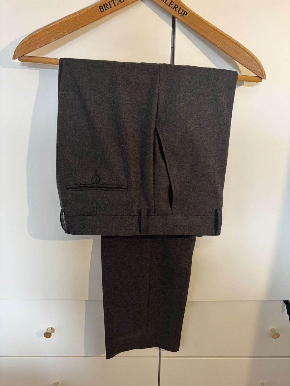 De Fursac Grey flannel suit - De Fursac Size 44R - 4 Thumbnail