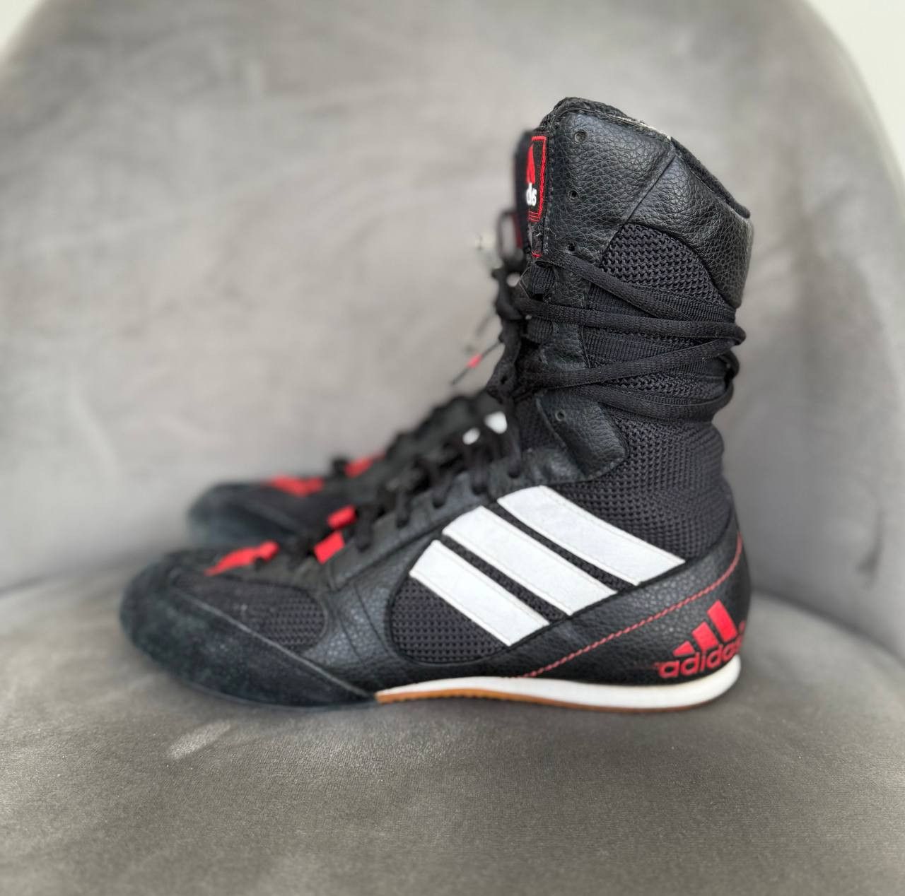 Adidas Adidas 00s Tygun Y2K Leather Black Wrestling Boxing Boots Size US 4.5 / IT 34.5 - 5 Thumbnail