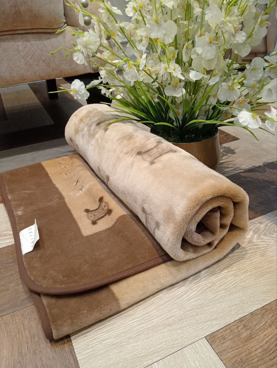 Celine LUXURY CELINE MONOGRAM VELVET BLANKET - SIZE 140cm X 100cm Size ONE SIZE - 3 Thumbnail