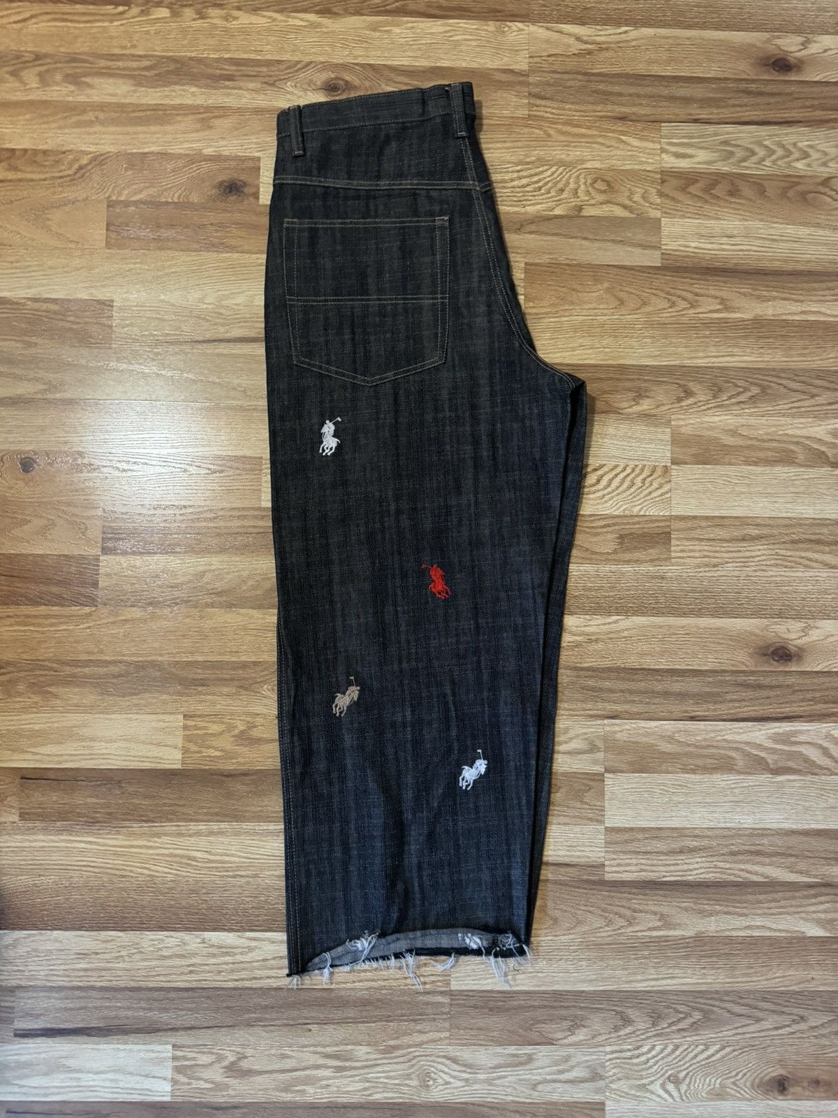 Polo Ralph Lauren × Vintage Baggy Y2K Polo Jeans w/ All-Over-Pony Embroidery Size US 34 / EU 50 - 6 Thumbnail