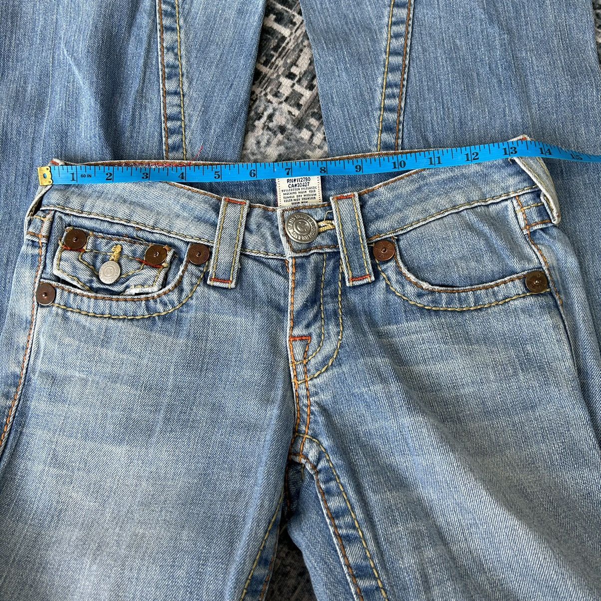 True Religion Flared True Religion Embroidery Jeans Size 27" / US 4 / IT 40 - 23 Thumbnail