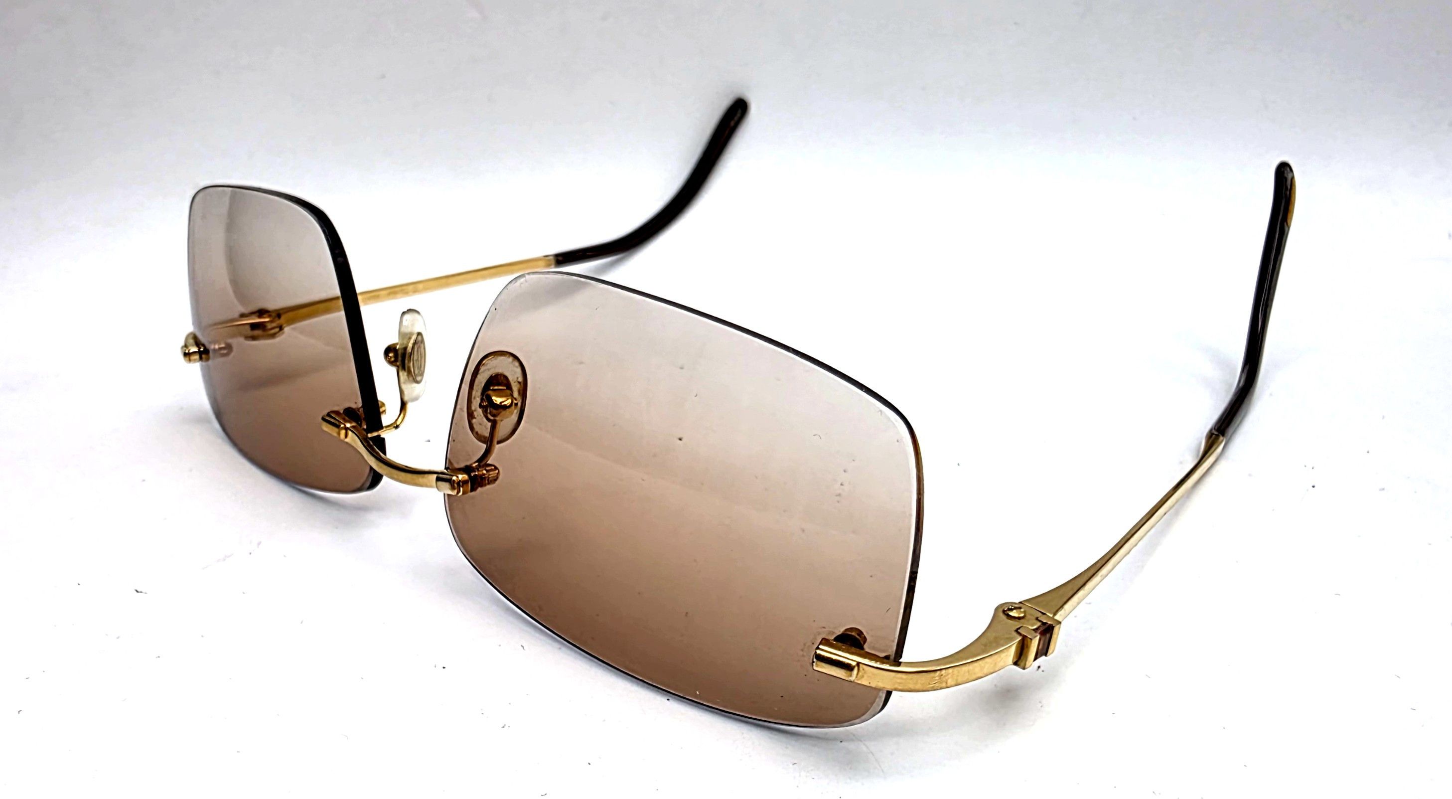 Cartier Luxury Cartier Pink Sapphire Sunglasses 17309 Size ONE SIZE - 15 Thumbnail