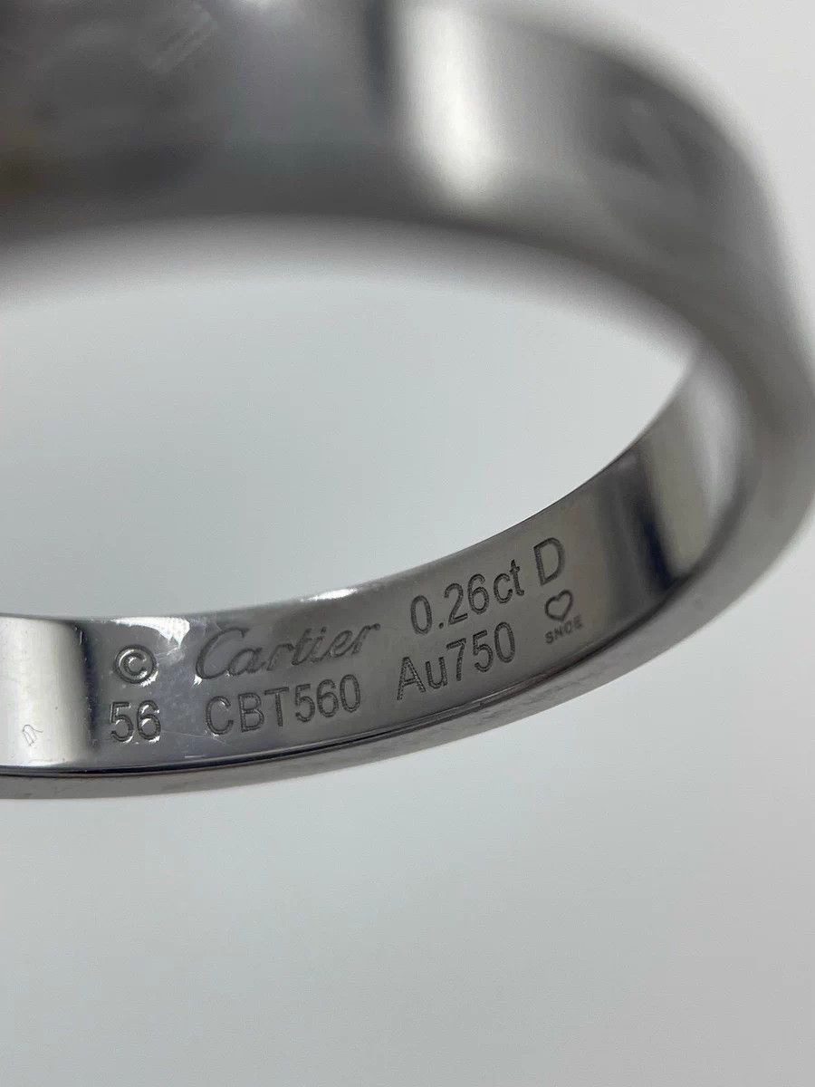 Cartier Cartier 18 White Gold Love Narrow 0.26ct Diamond Ring 56 Size ONE SIZE - 9 Thumbnail