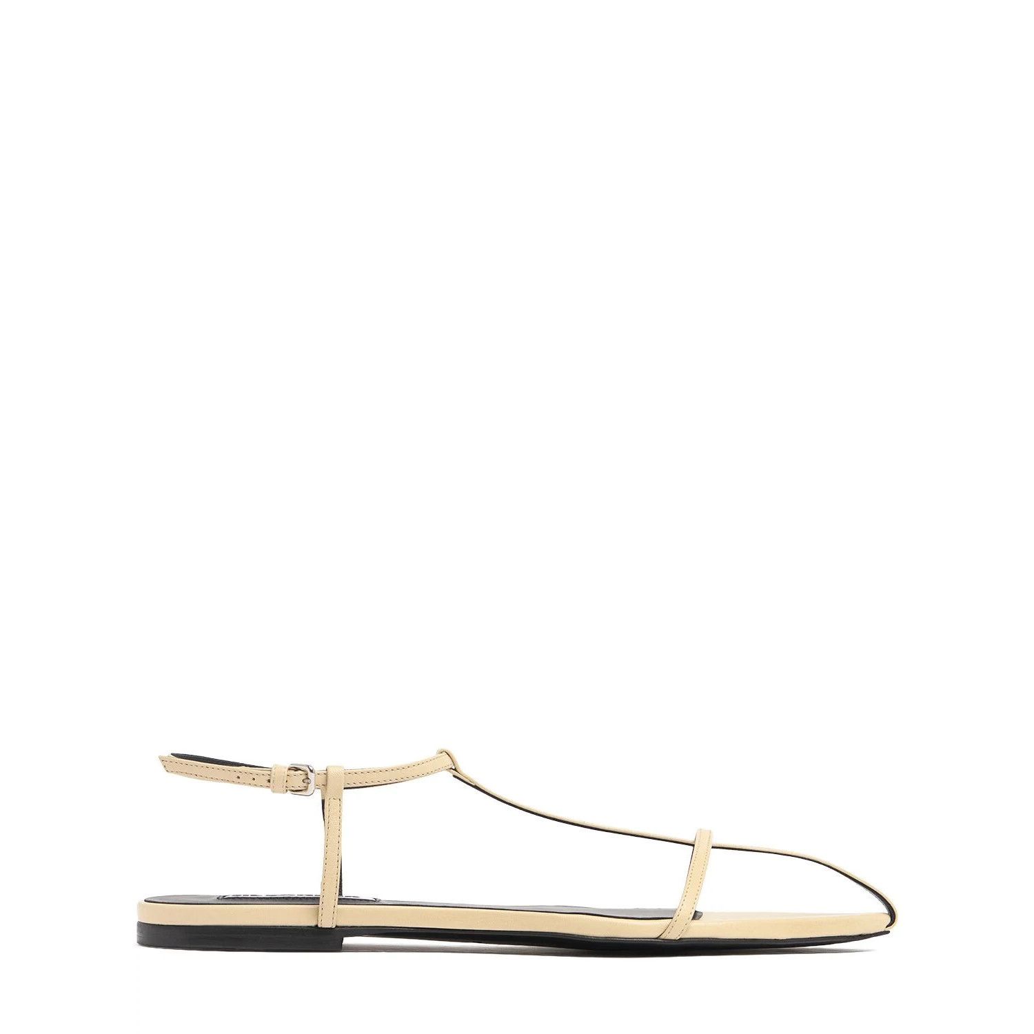 JIL SANDER Cream T-Bar Sandals New & Authentic (Women's size