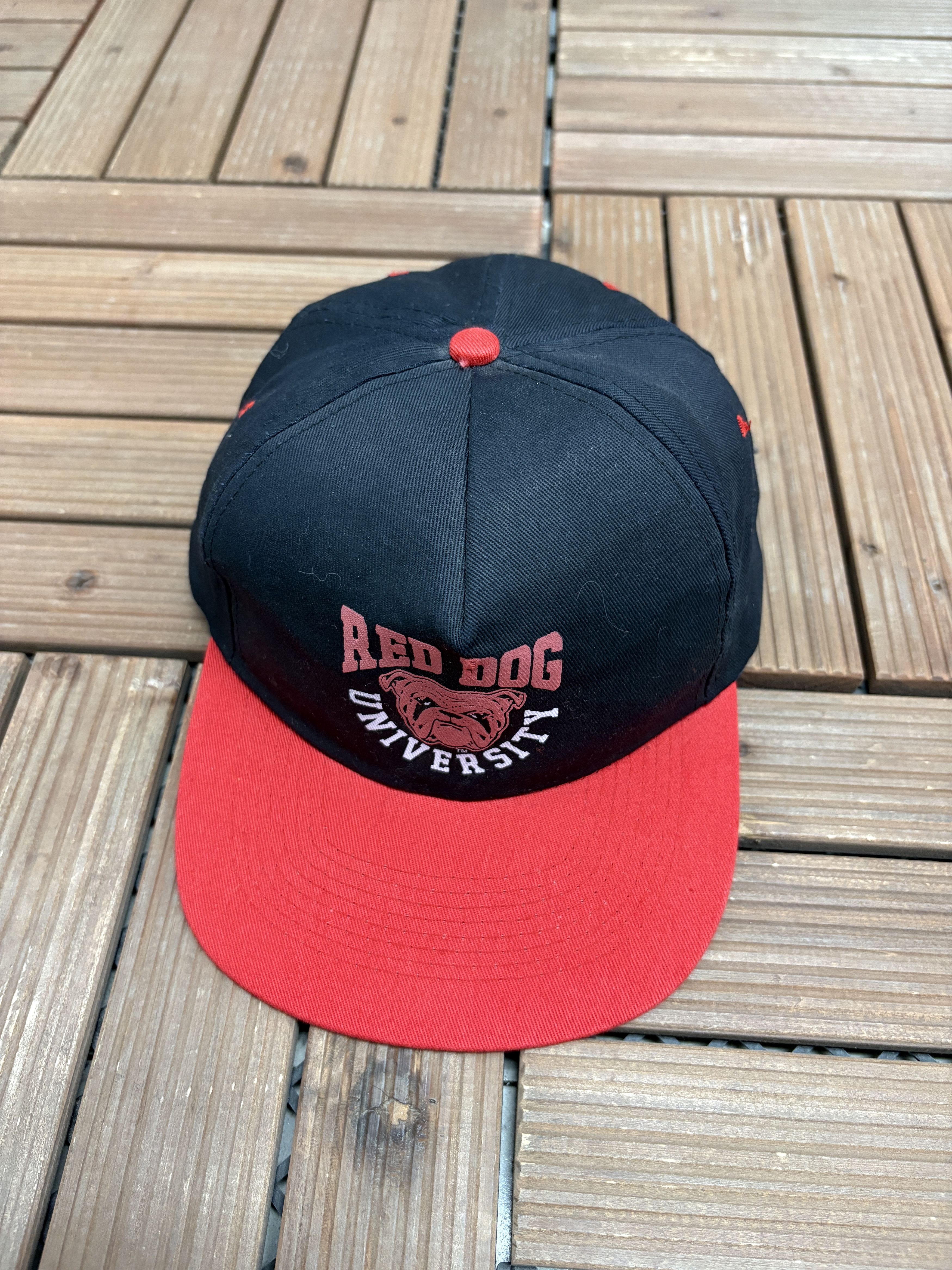 Vintage Red Dog Beer University Vintage Black Snap Back Hat Size ONE SIZE - 1 Thumbnail