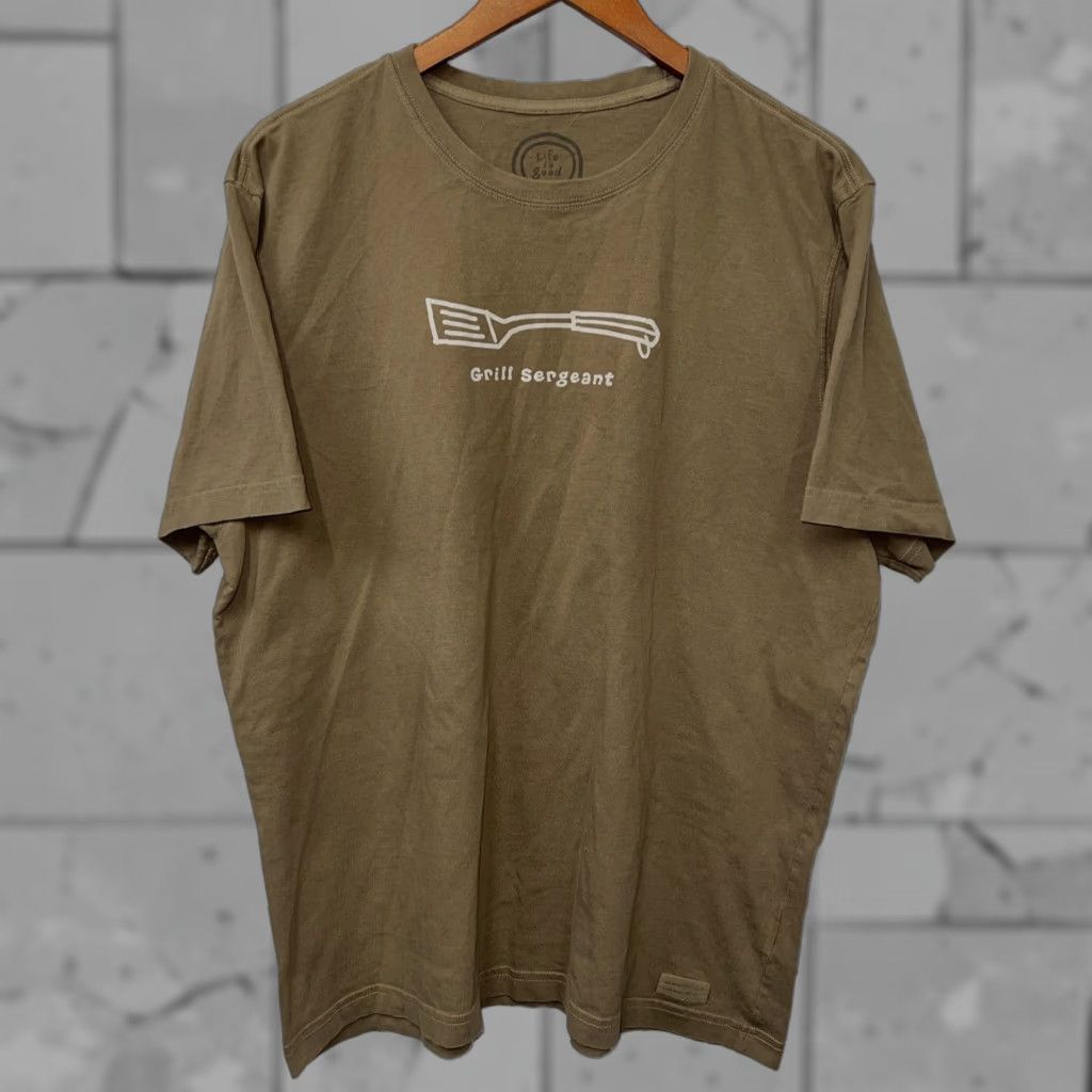 Life is Good VINTAGE Life Is Good T-Shirt Men’s Size L Brown Grill Sergeant Casual Clothing Size US L / EU 52-54 / 3 - 1 Thumbnail