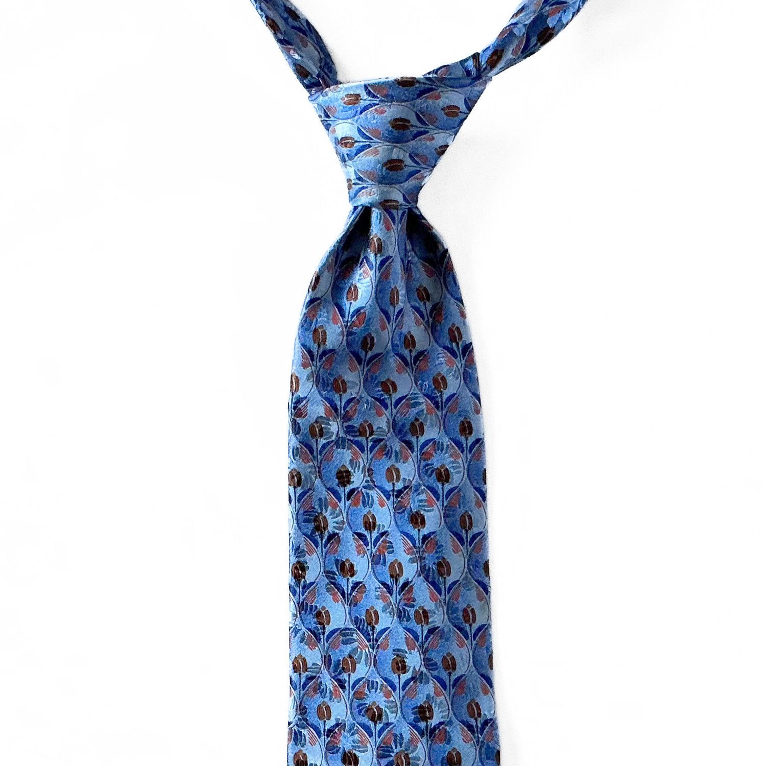 Ermenegildo Zegna Mens Floral Silk Neck Tie
